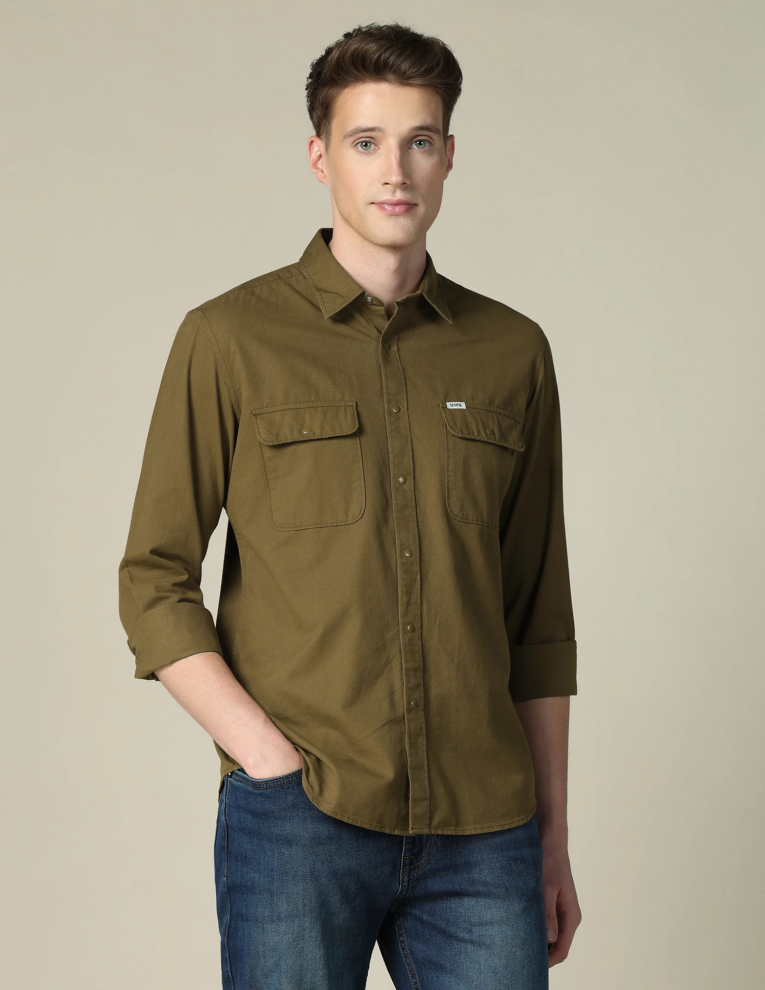 Solid Twill Shacket - Image 6