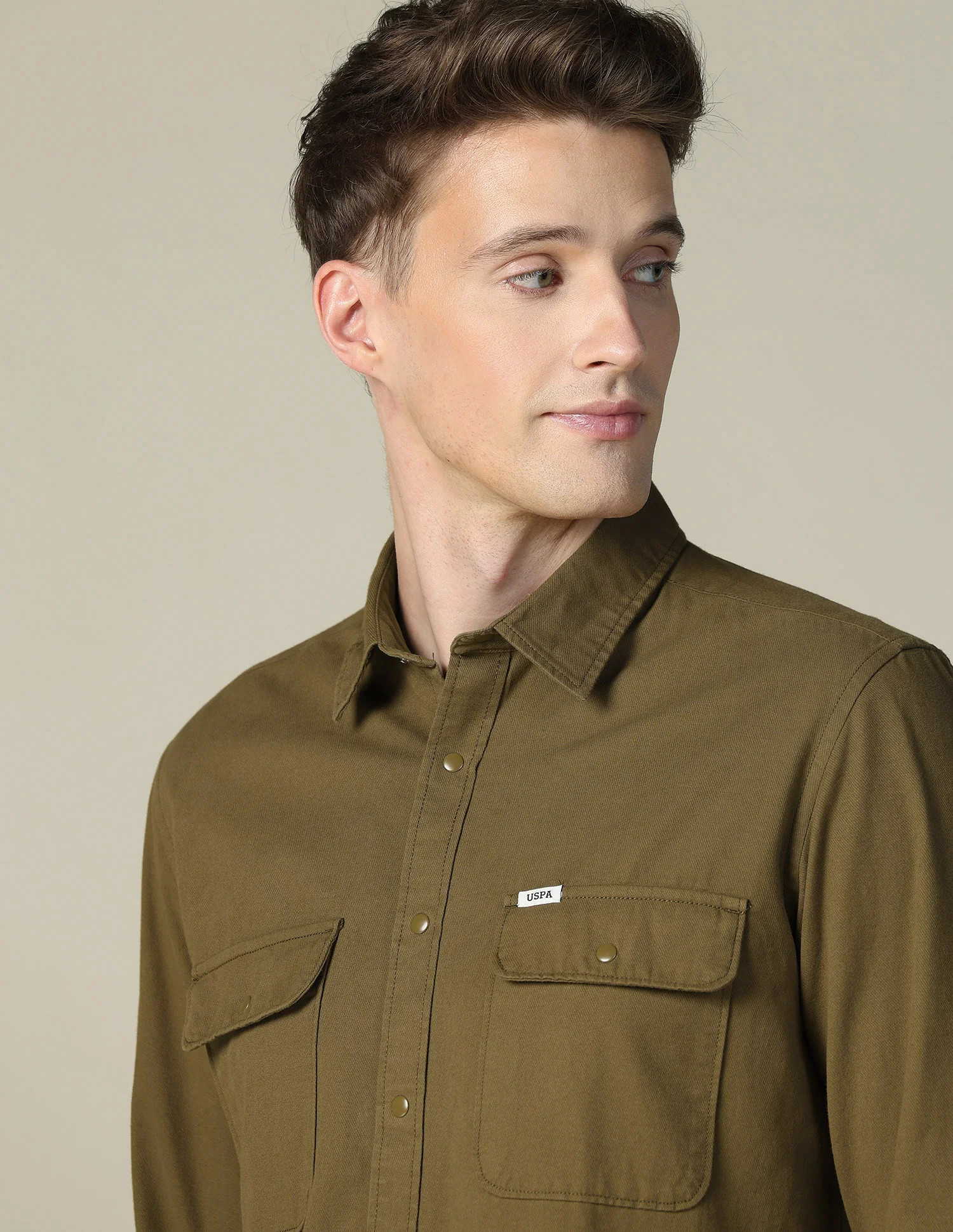 Solid Twill Shacket - Image 7