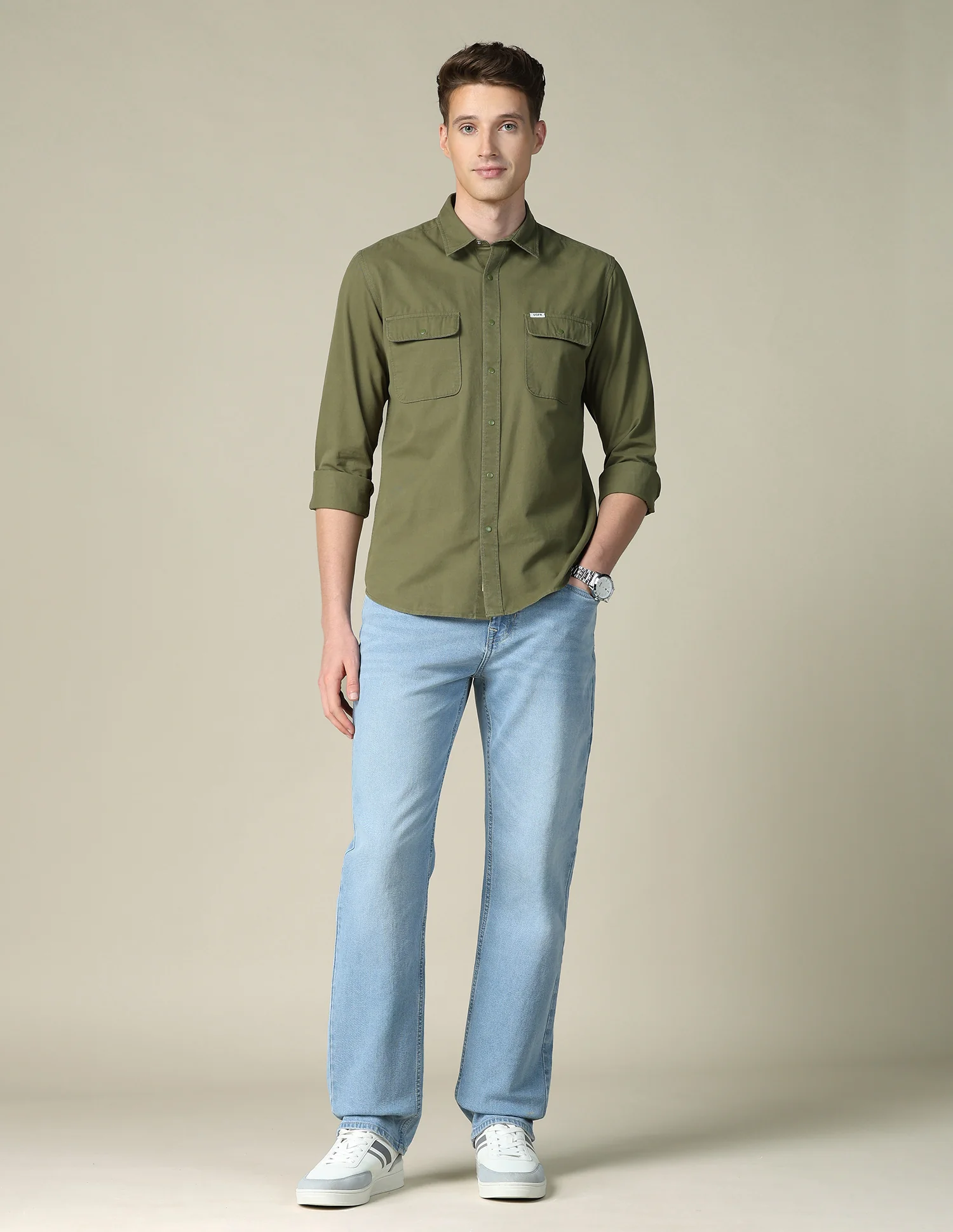 Solid Twill Shacket - Image 3
