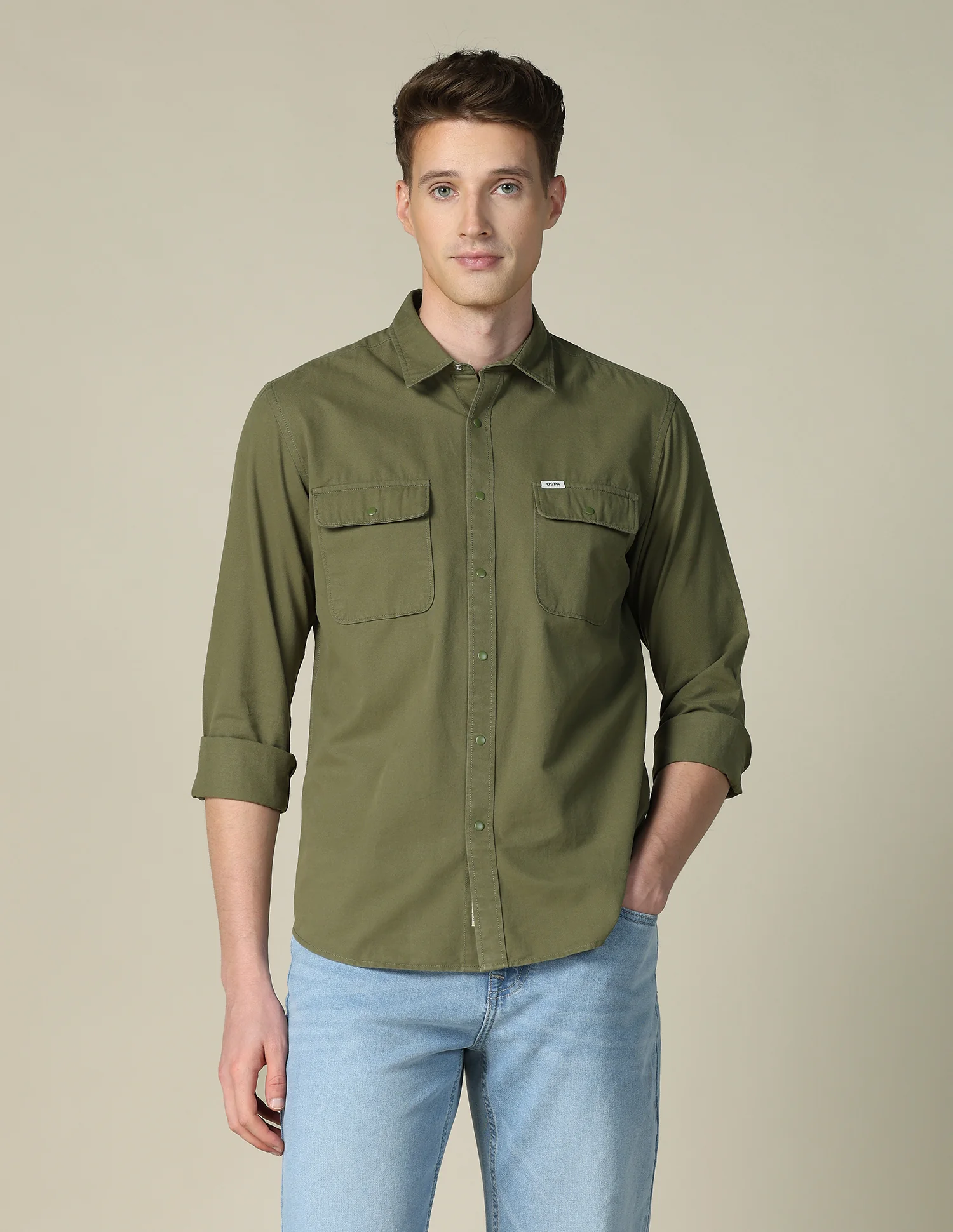 Solid Twill Shacket - Image 6