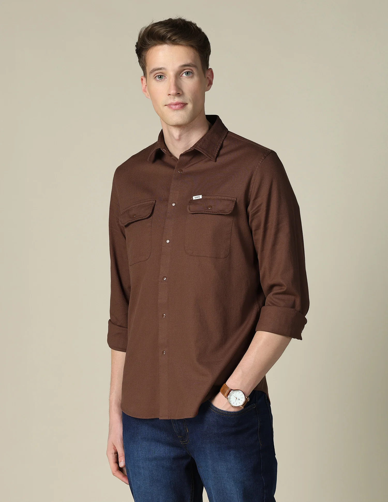 Solid Twill Shacket - Image 4