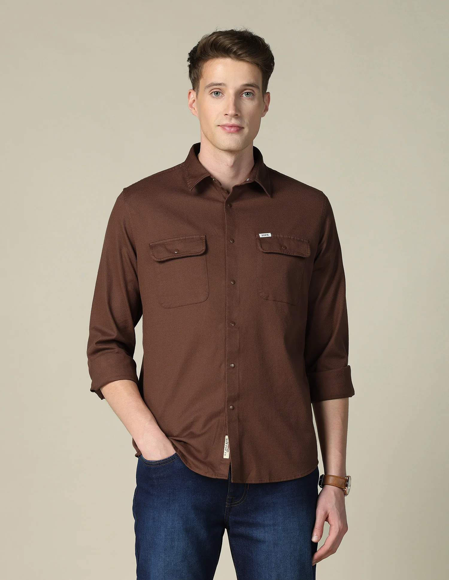 Solid Twill Shacket - Image 6