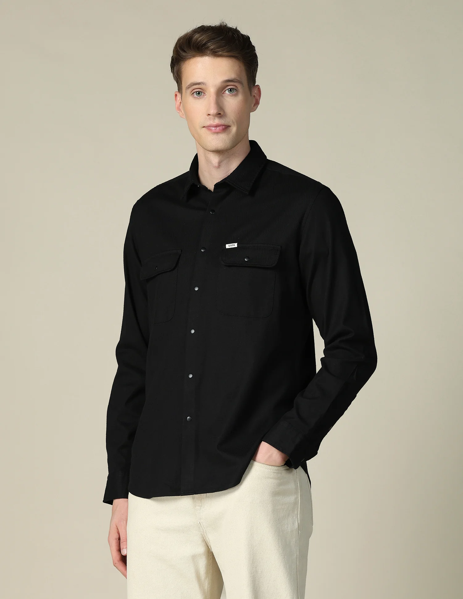Solid Twill Shacket - Image 4