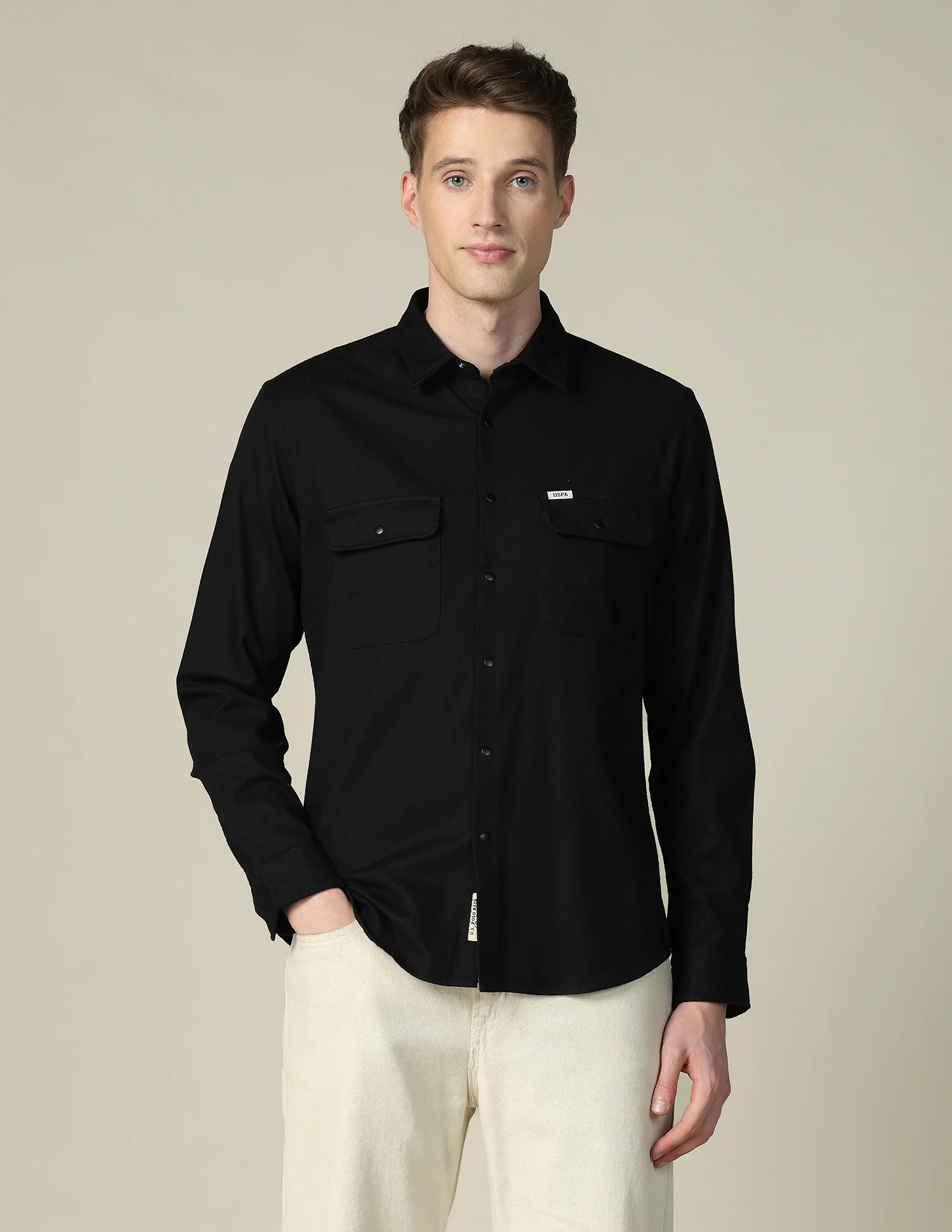 Solid Twill Shacket - Image 6