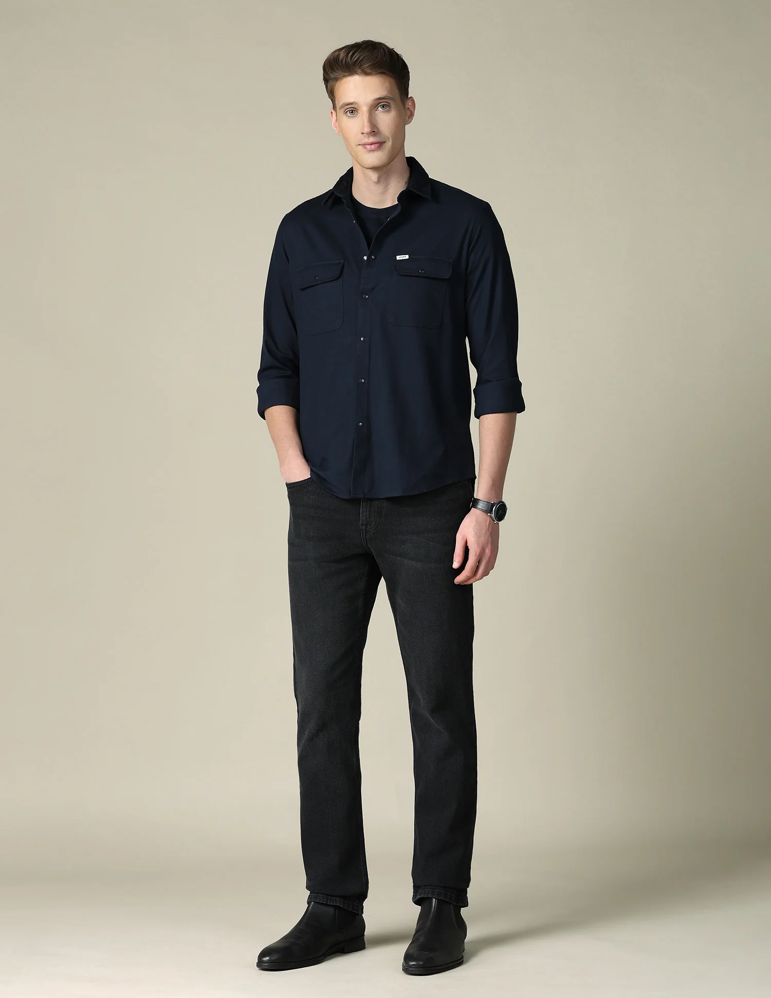 Solid Twill Shacket - Image 3