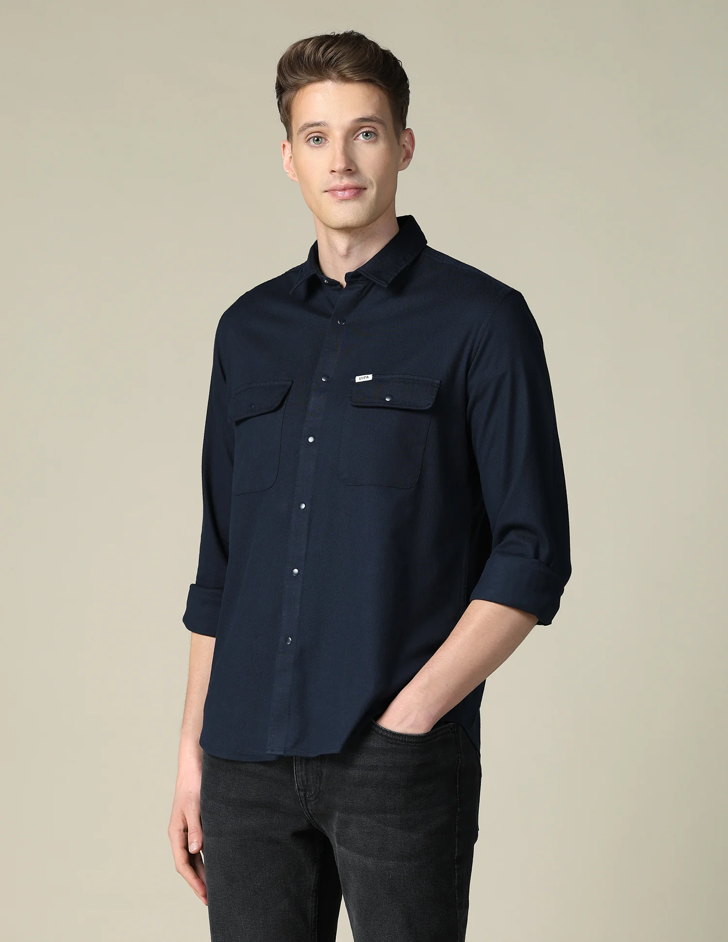Solid Twill Shacket - Image 4