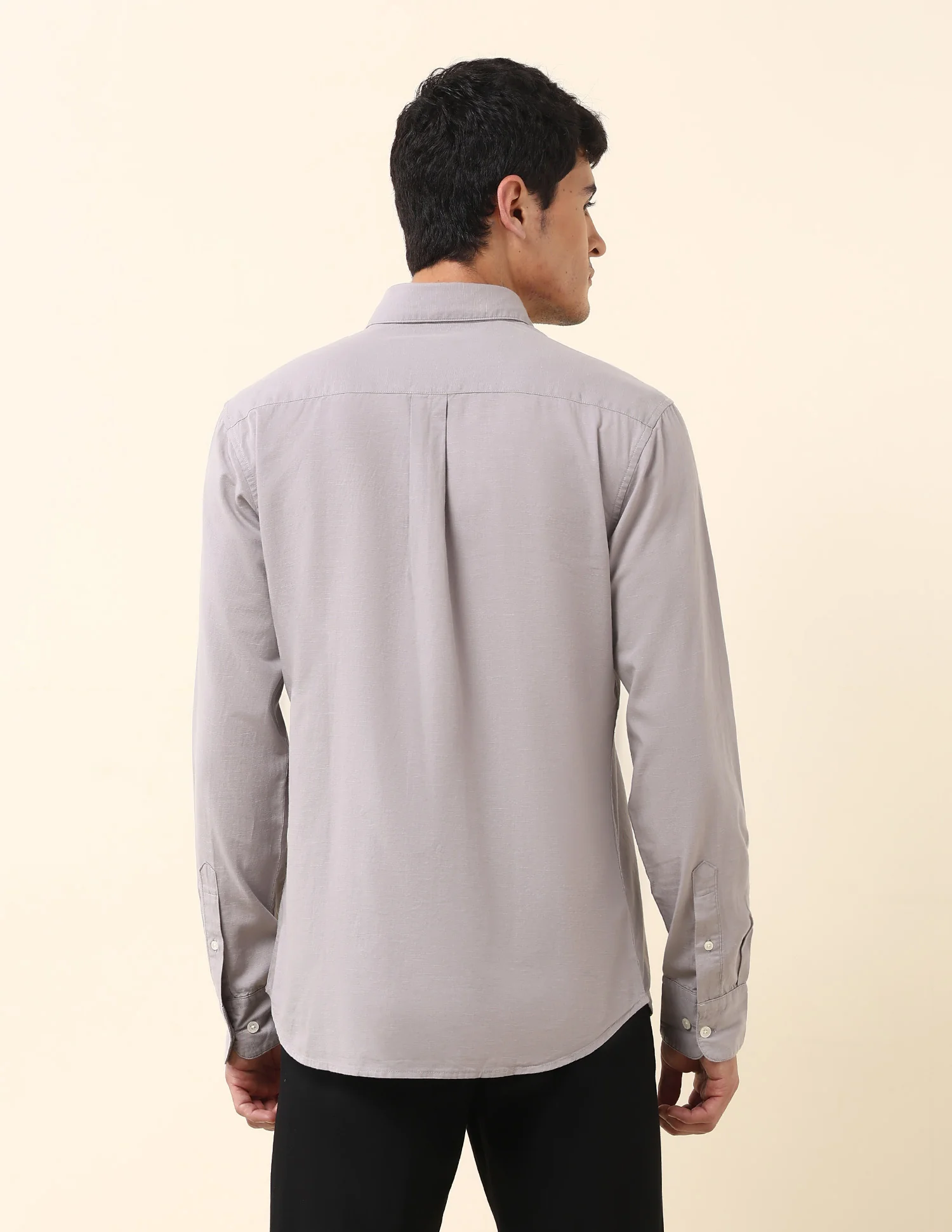 Solid Twill Tailored Fit Shirt - Image 5