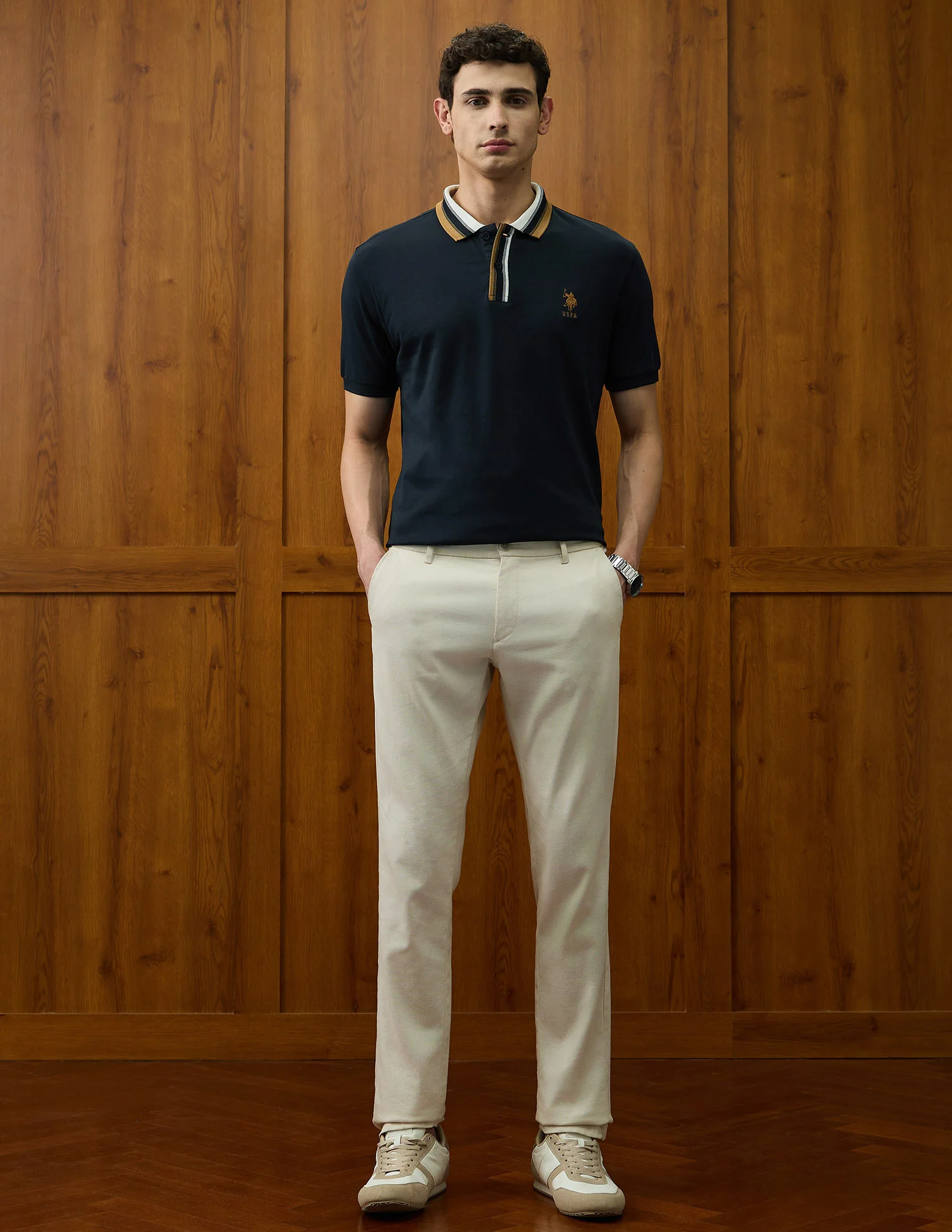 Solid Varsity Theatre Polo Shirt - Image 3