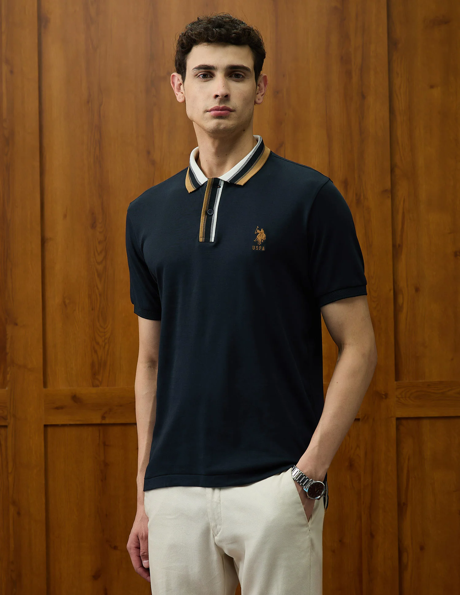 Solid Varsity Theatre Polo Shirt - Image 4