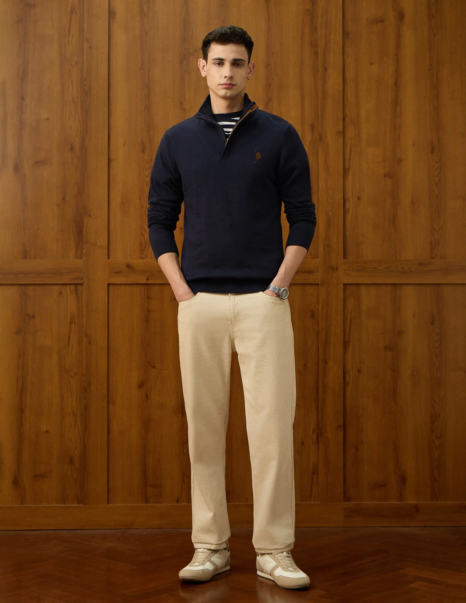 Solid Varsity Theatre Sweater - Image 3