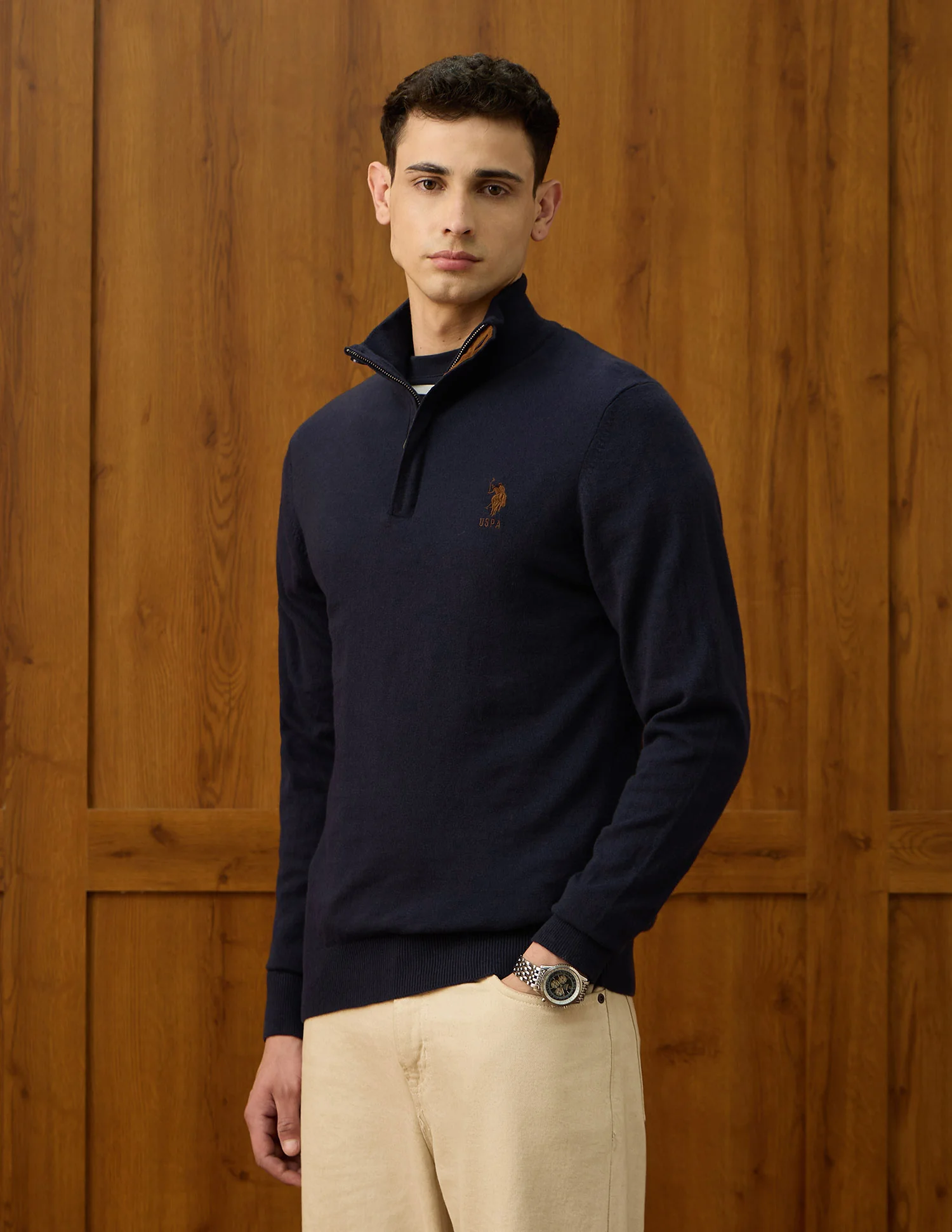 Solid Varsity Theatre Sweater - Image 4