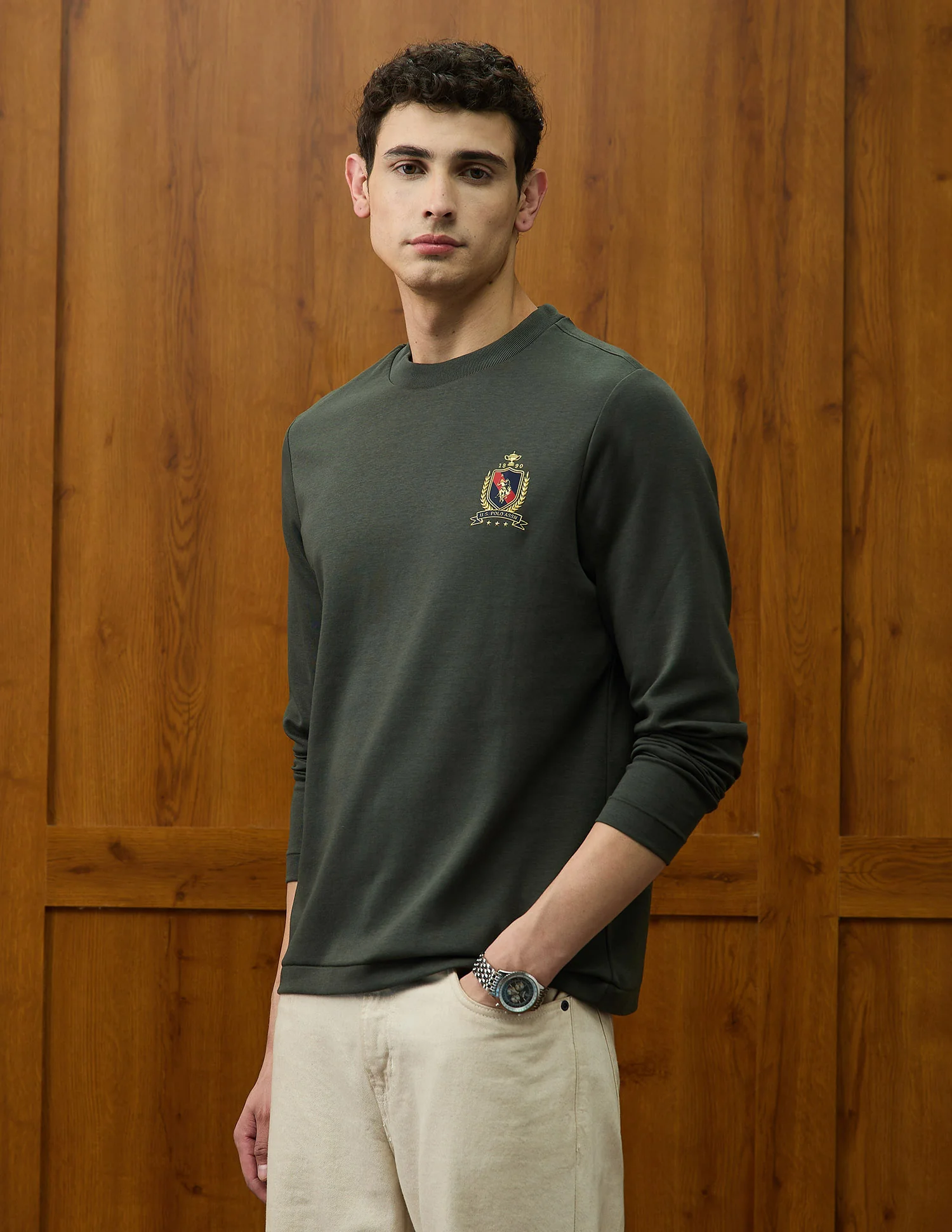 Solid Varsity Theatre T-Shirt - Image 4