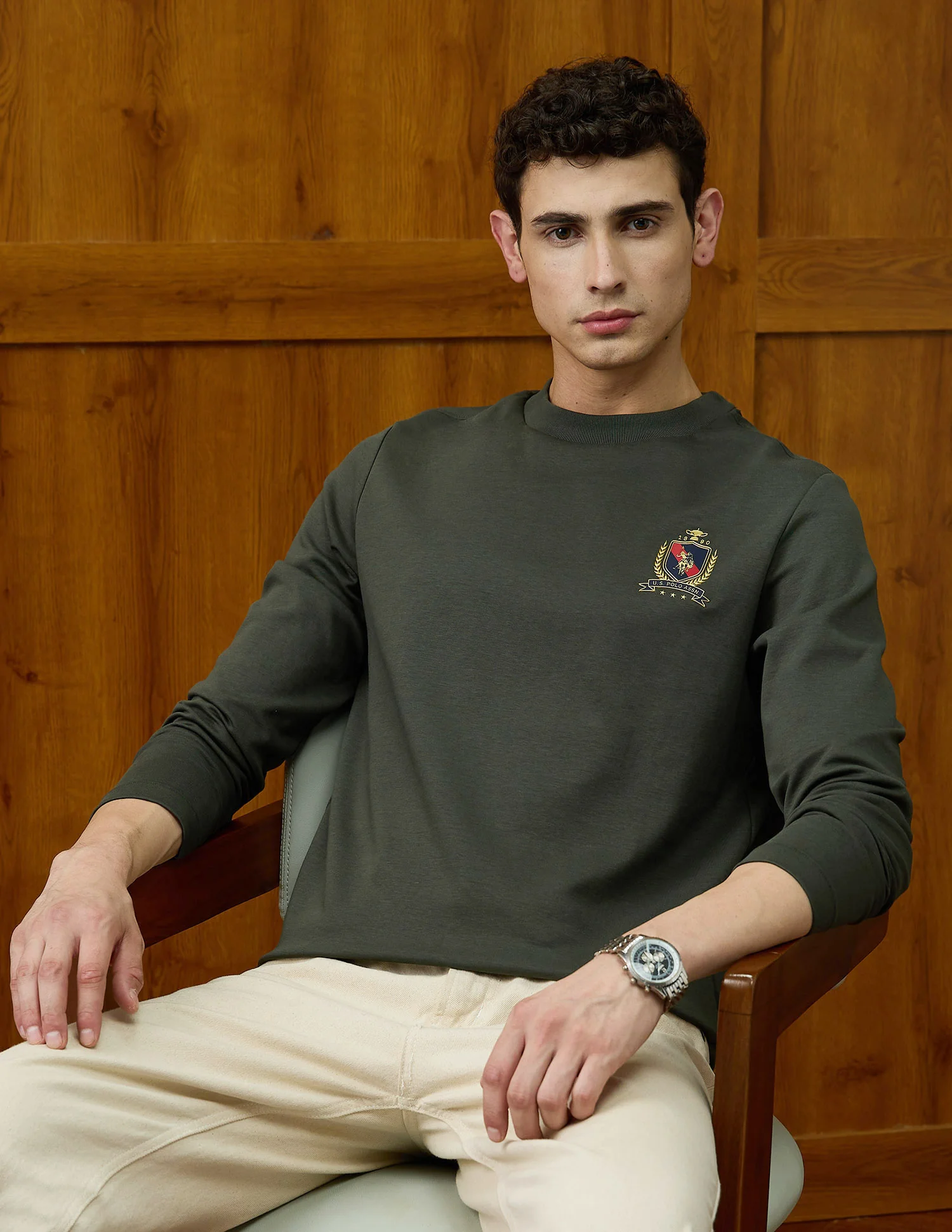 Solid Varsity Theatre T-Shirt - Image 6