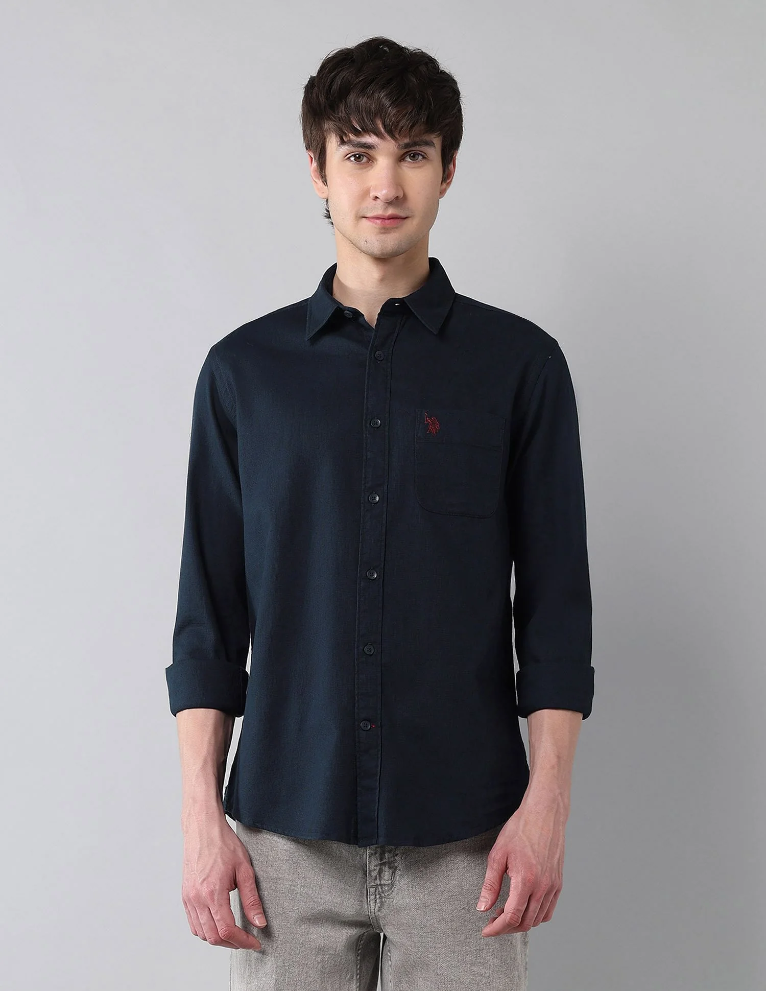 Solid Waffle Dobby Shirt - Image 6
