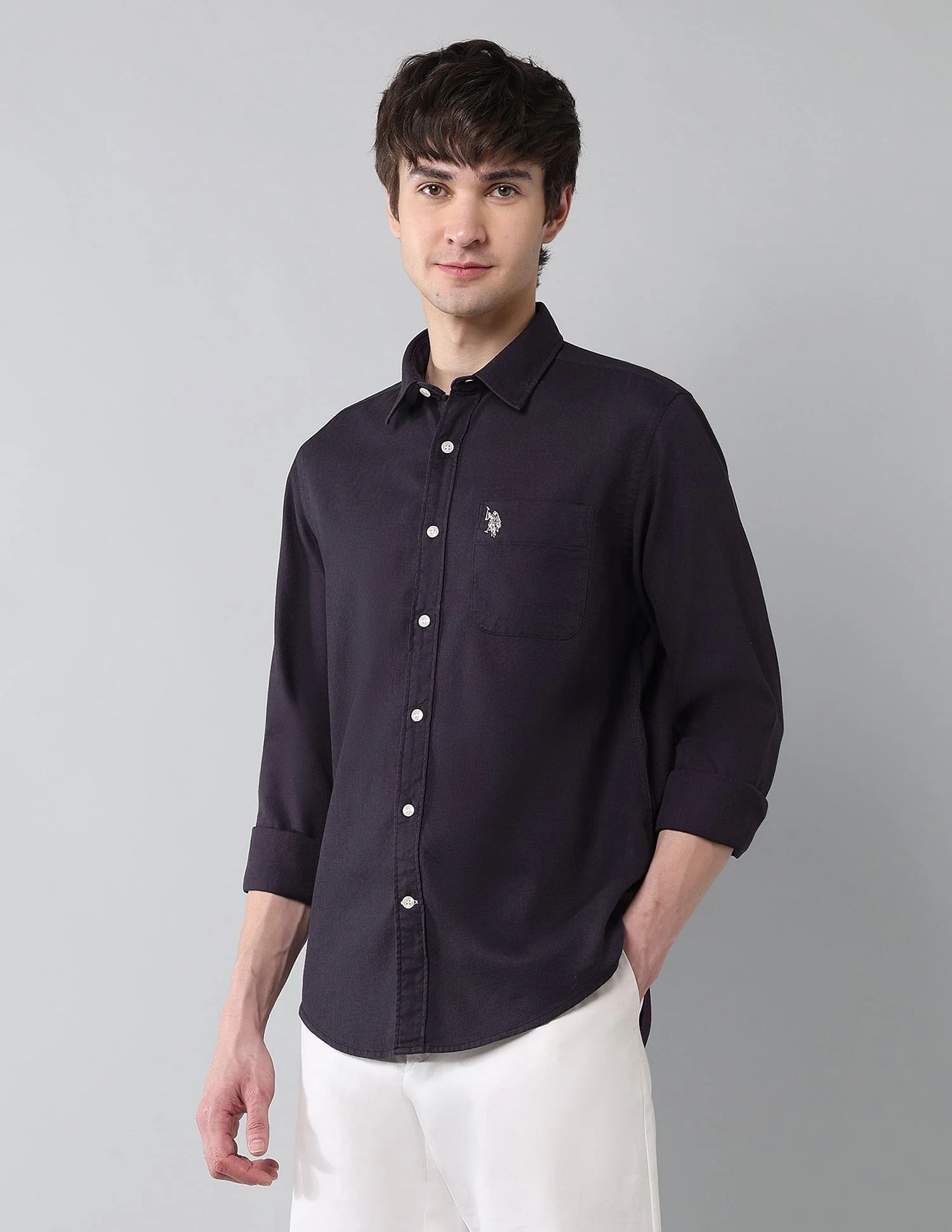 Solid Waffle Dobby Shirt - Image 4