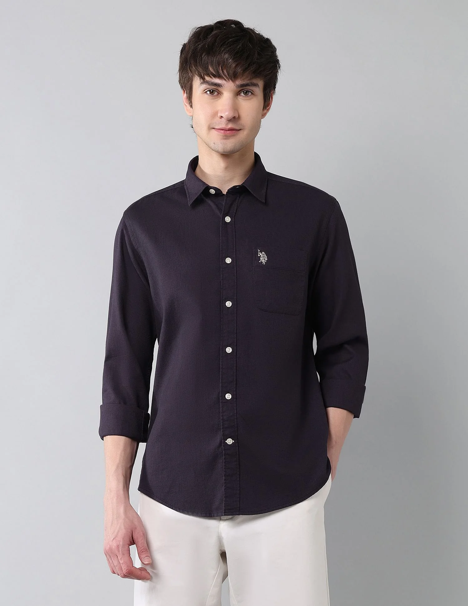 Solid Waffle Dobby Shirt - Image 6