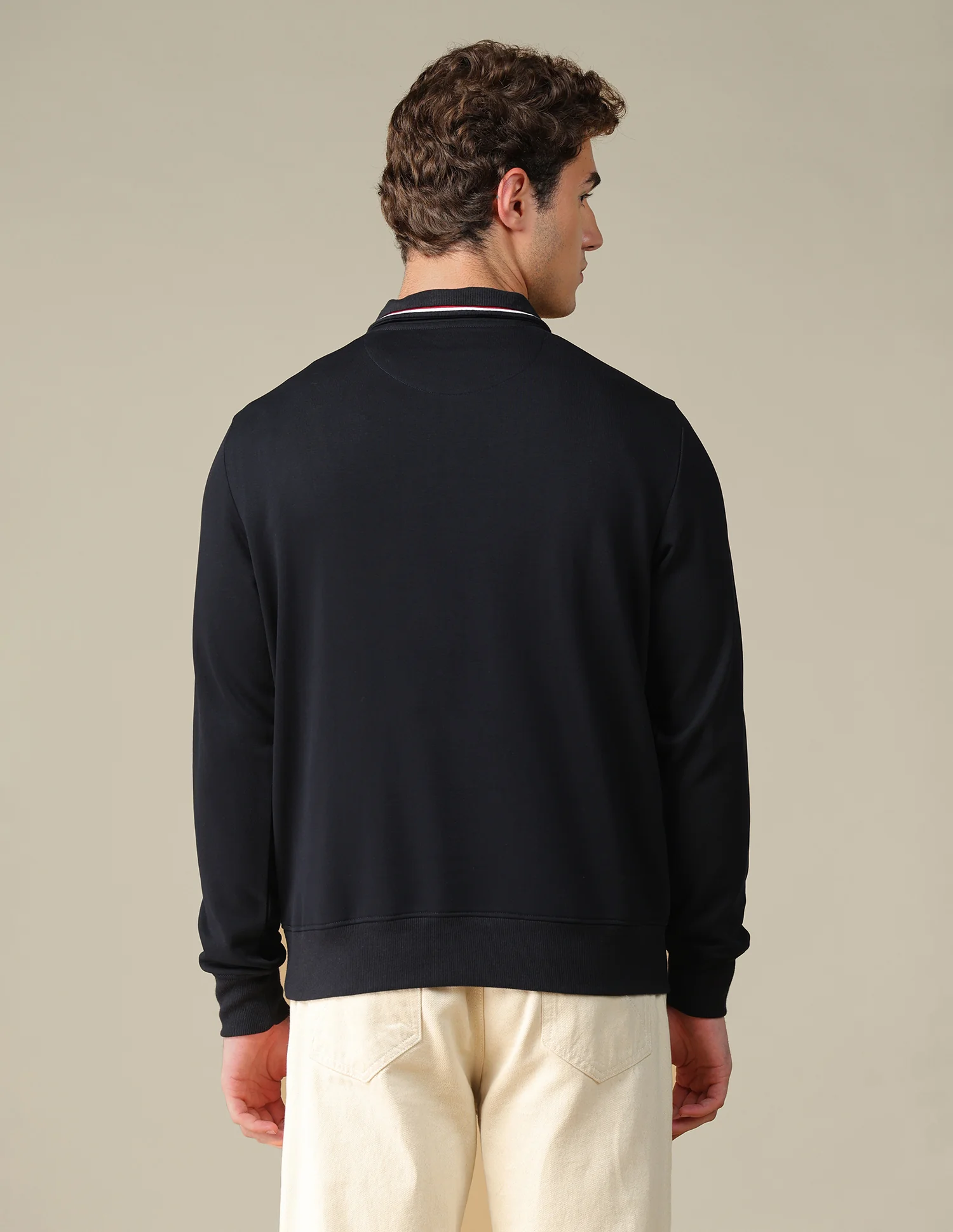 Solid Zipper Sweatshirt - Image 5