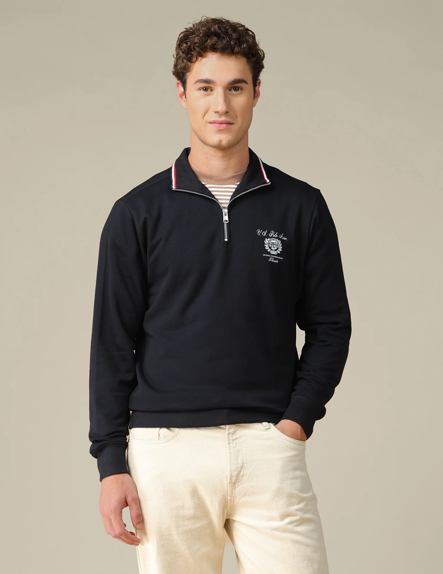 Solid Zipper Sweatshirt - Image 6