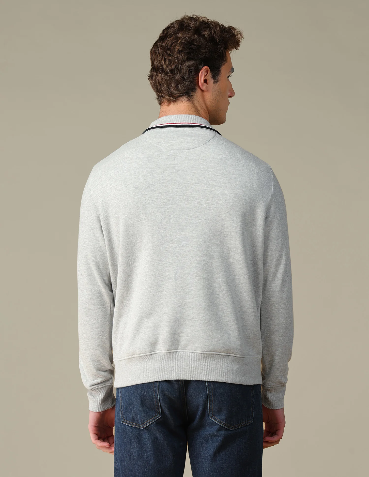 Solid Zipper Sweatshirt - Image 5