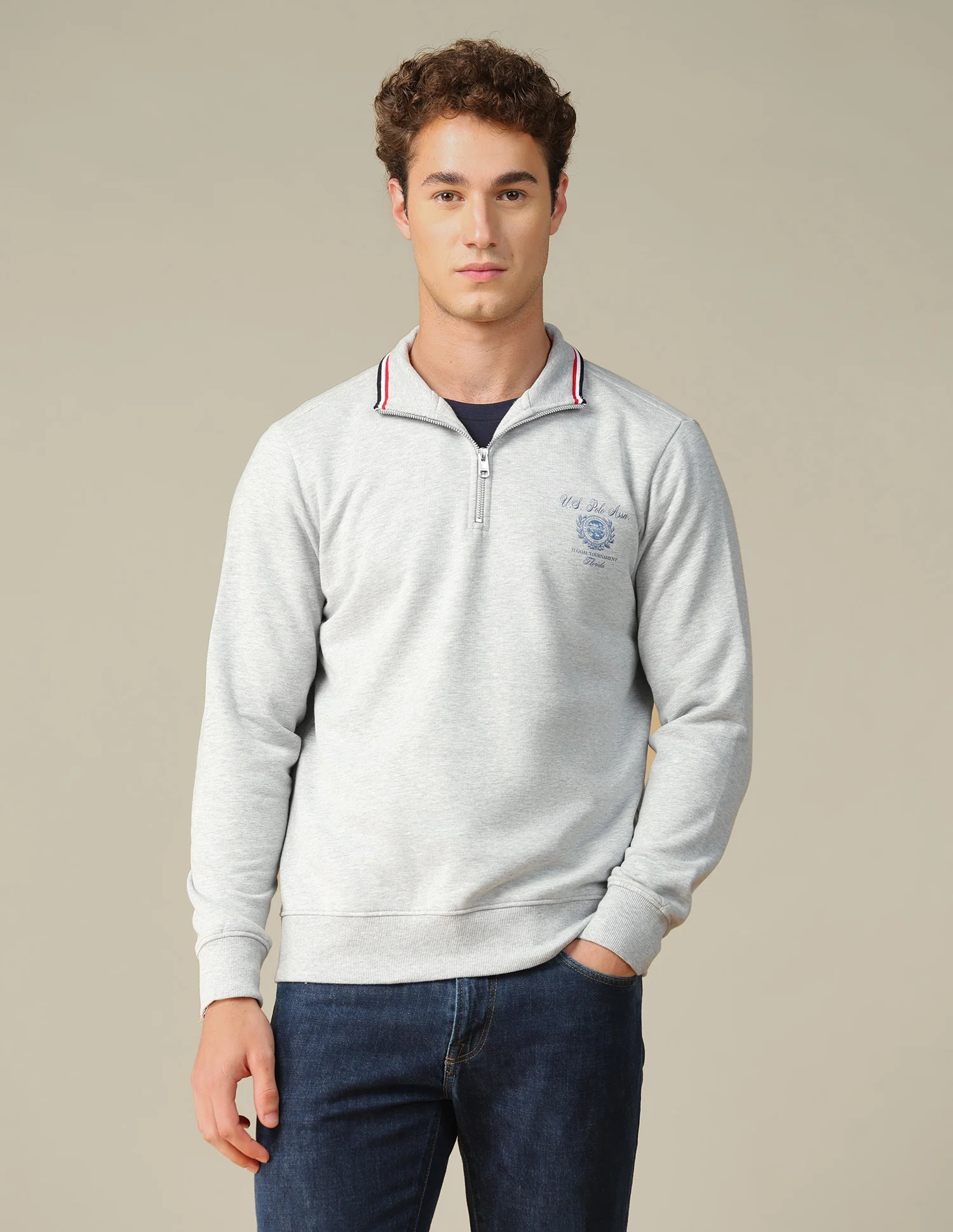Solid Zipper Sweatshirt - Image 6