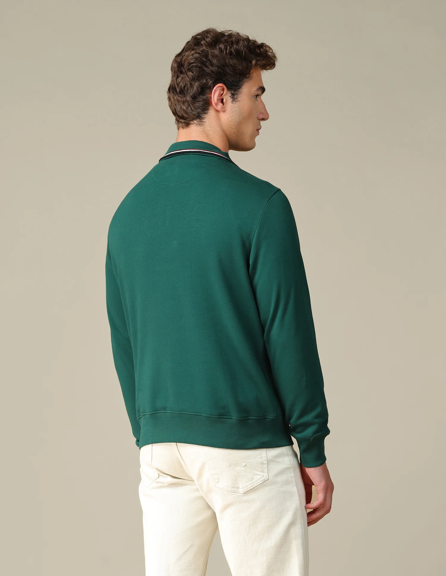 Solid Zipper Sweatshirt - Image 5
