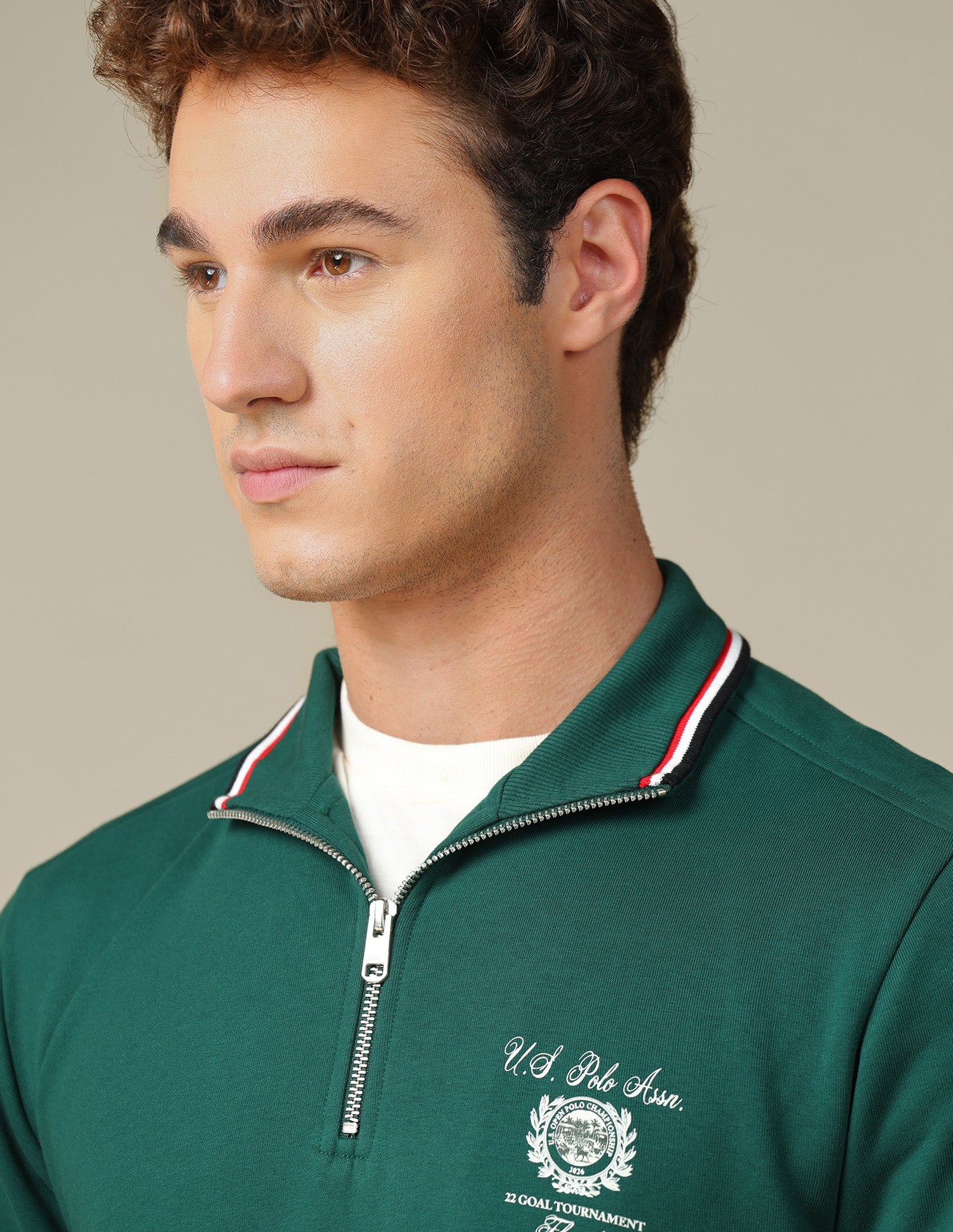 Solid Zipper Sweatshirt - Image 7