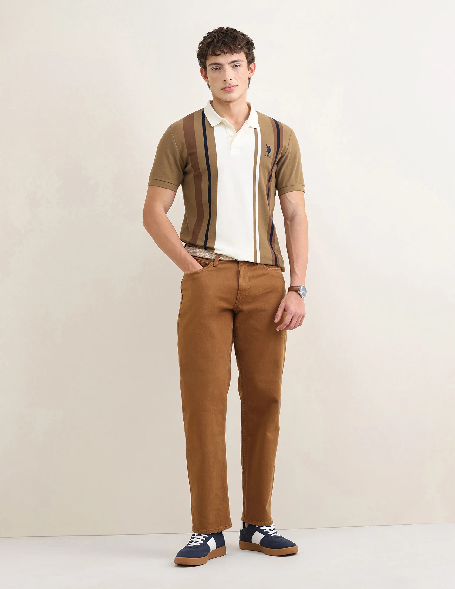 Sotogrande Vertical Striped Polo Shirt - Image 3