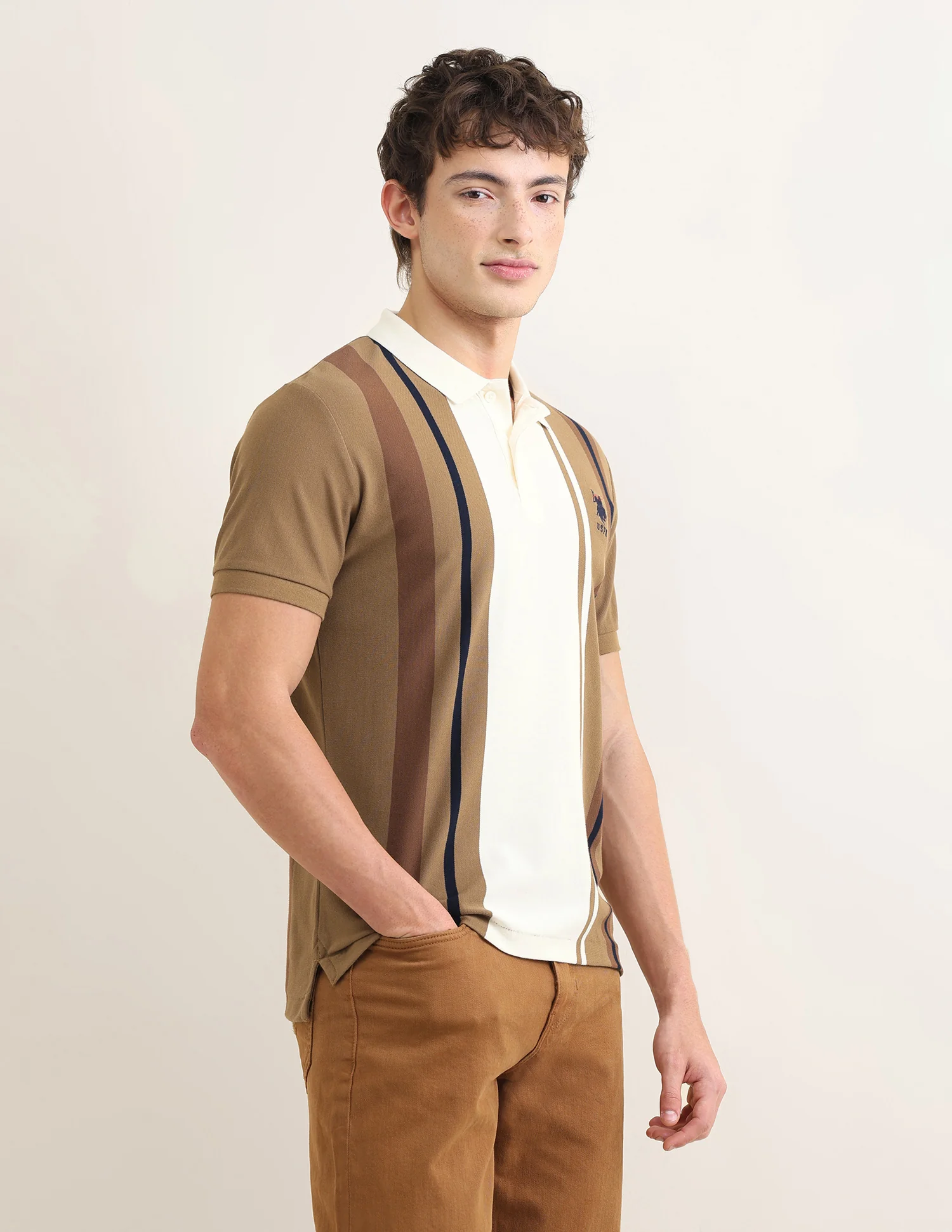 Sotogrande Vertical Striped Polo Shirt - Image 4