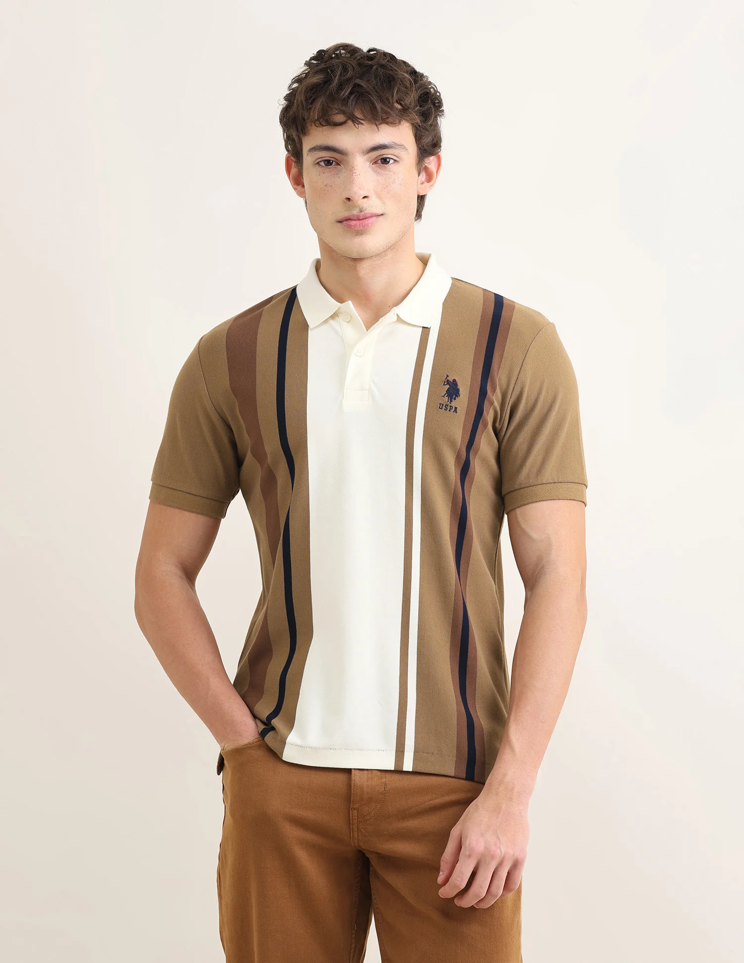 Sotogrande Vertical Striped Polo Shirt - Image 6