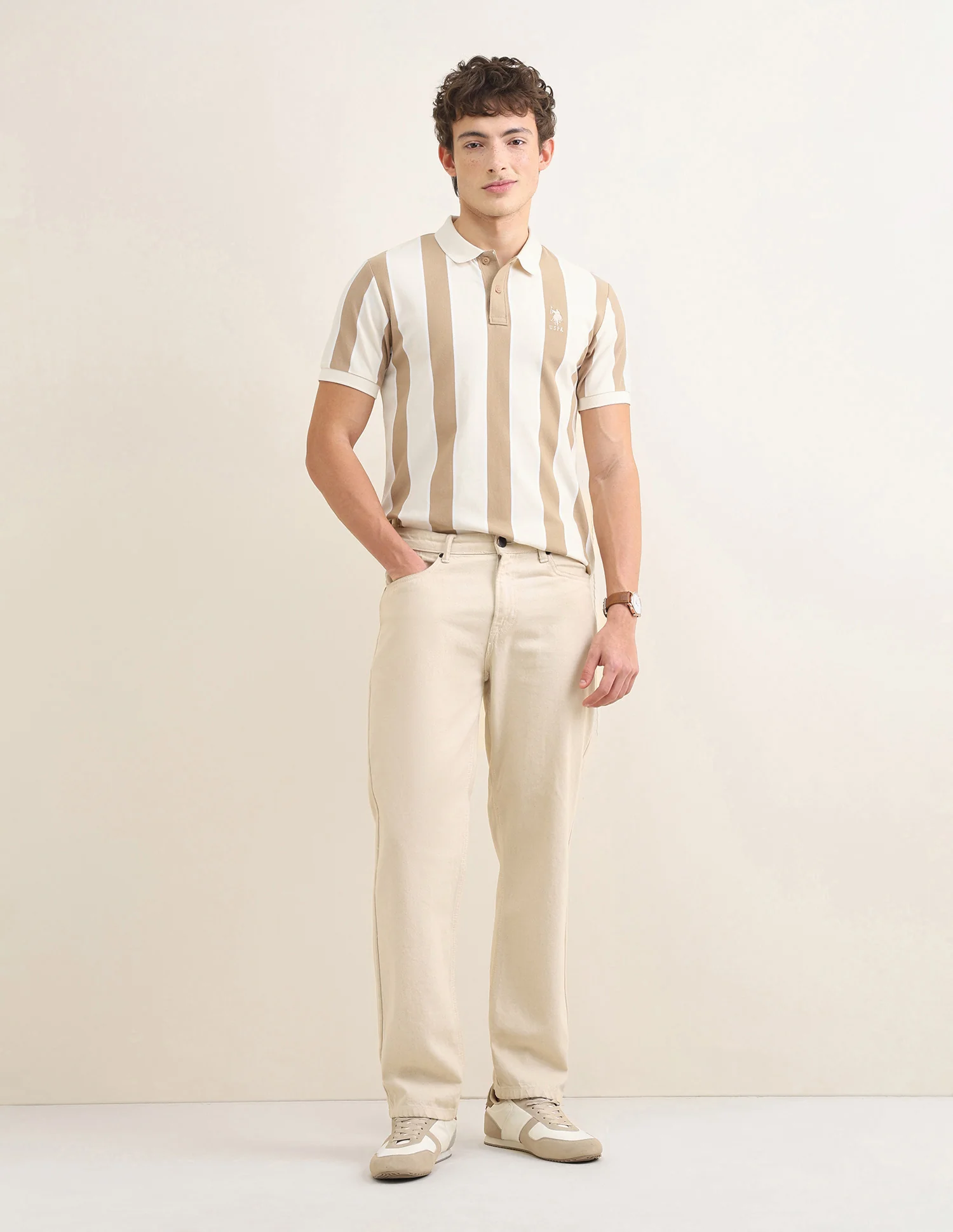 Sotogrande Vertical Striped Polo Shirt - Image 3