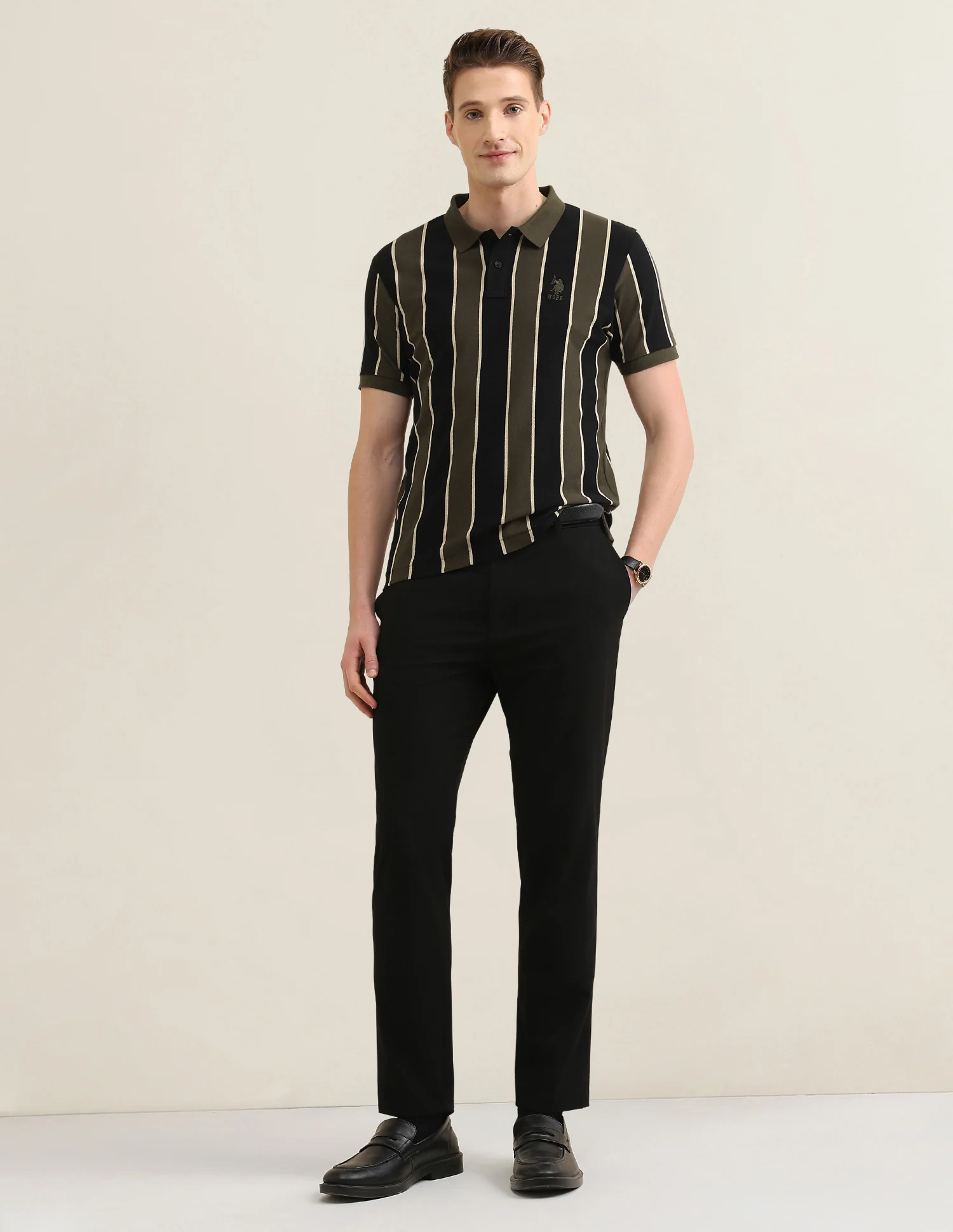 Sotogrande Vertical Striped Polo Shirt - Image 3