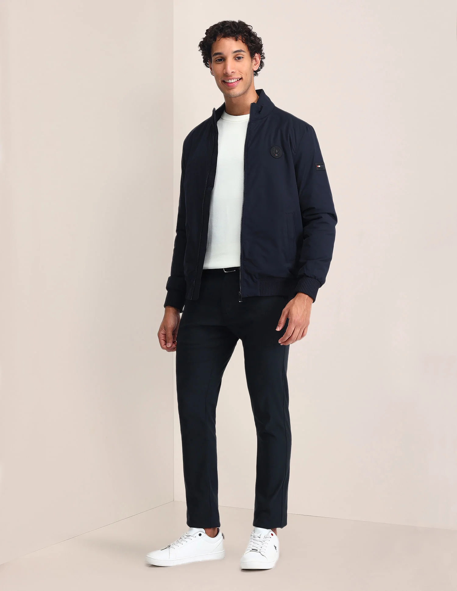 Stand Neck Solid Jacket - Image 3
