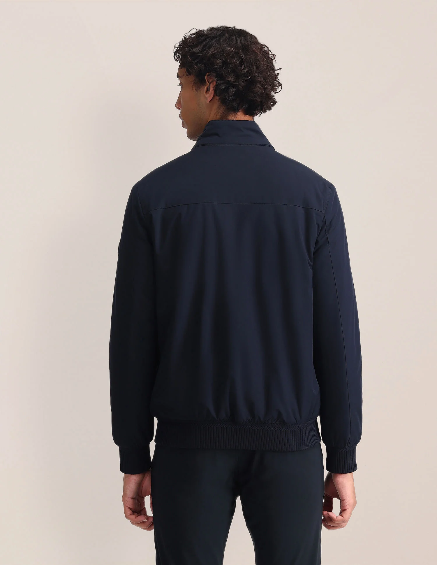 Stand Neck Solid Jacket - Image 5
