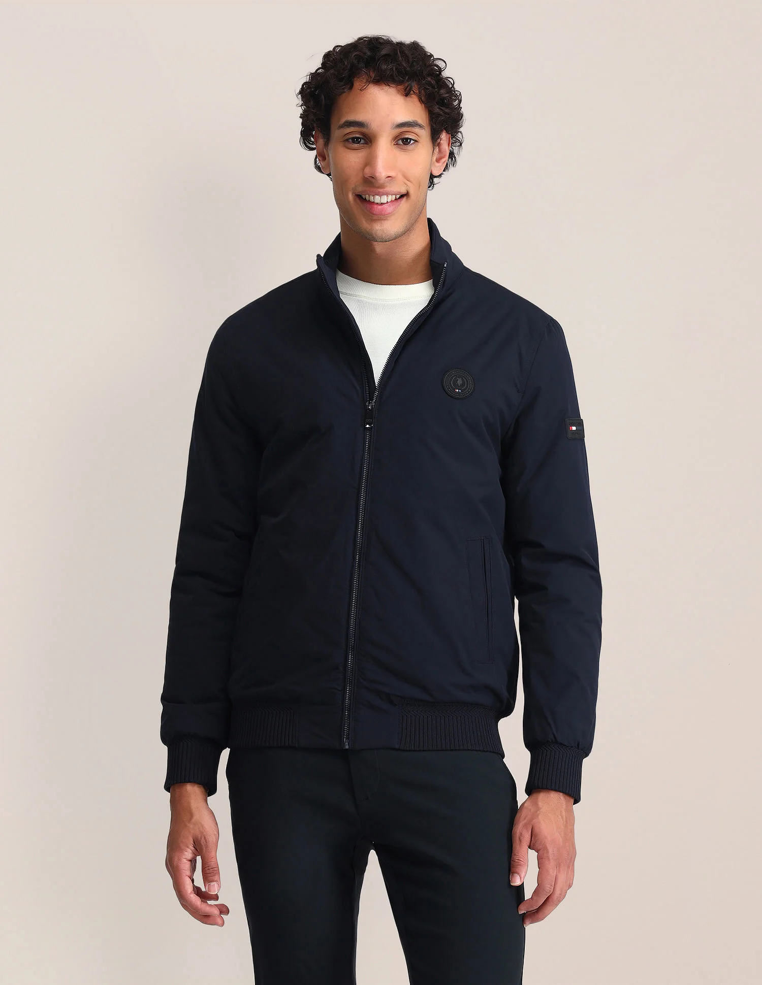 Stand Neck Solid Jacket - Image 6