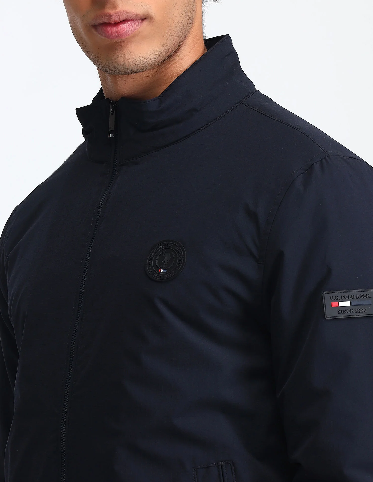 Stand Neck Solid Jacket - Image 7