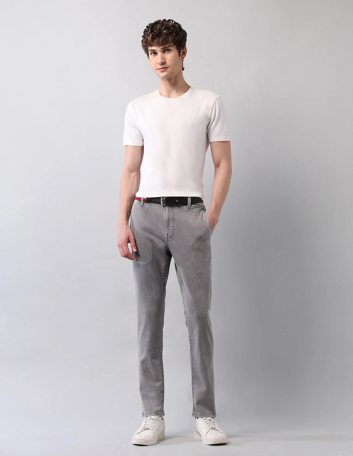 Stone Washed Regular Fit Blue Jeans - Image 3