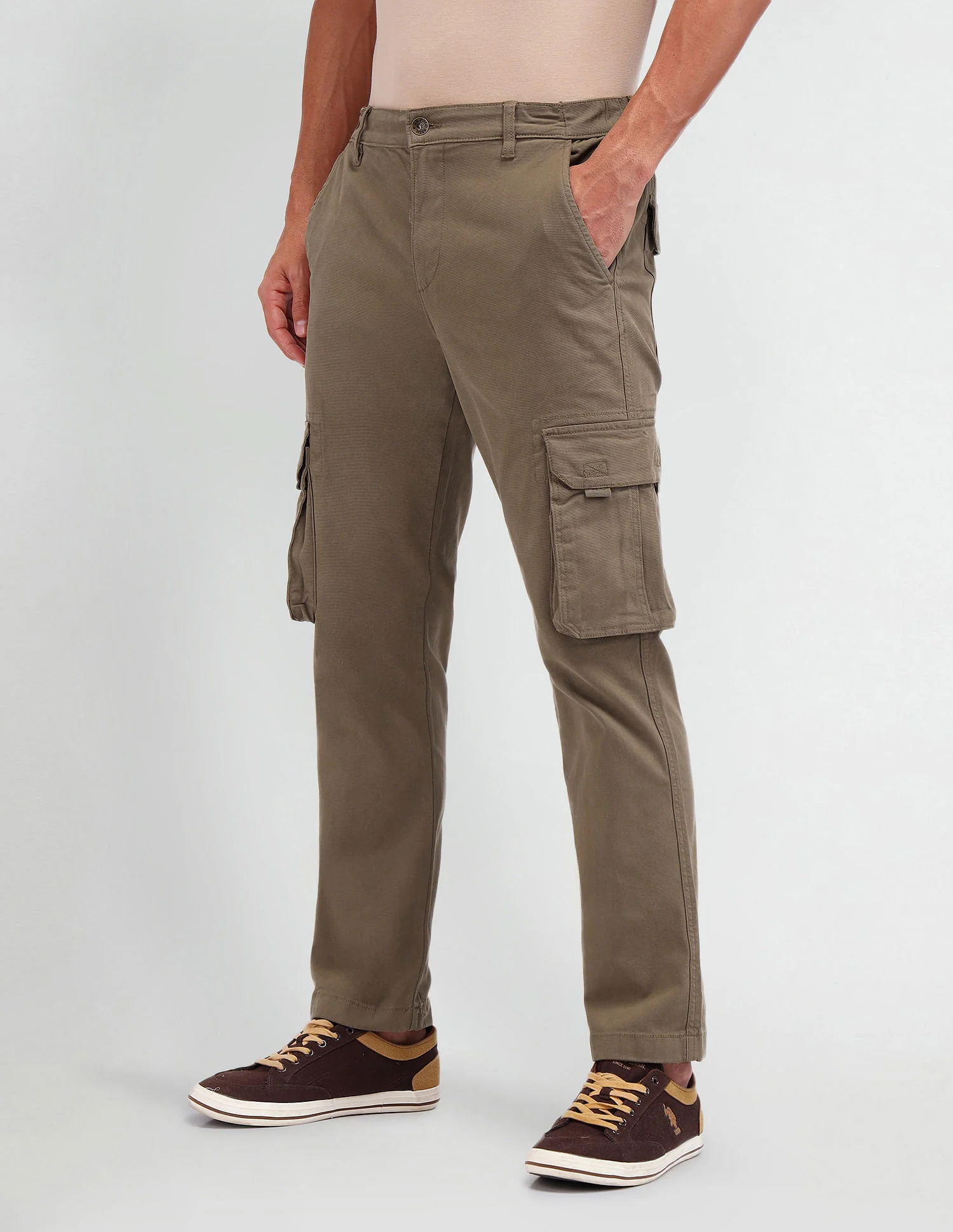 Straight Fit Cargo Trousers - Image 4