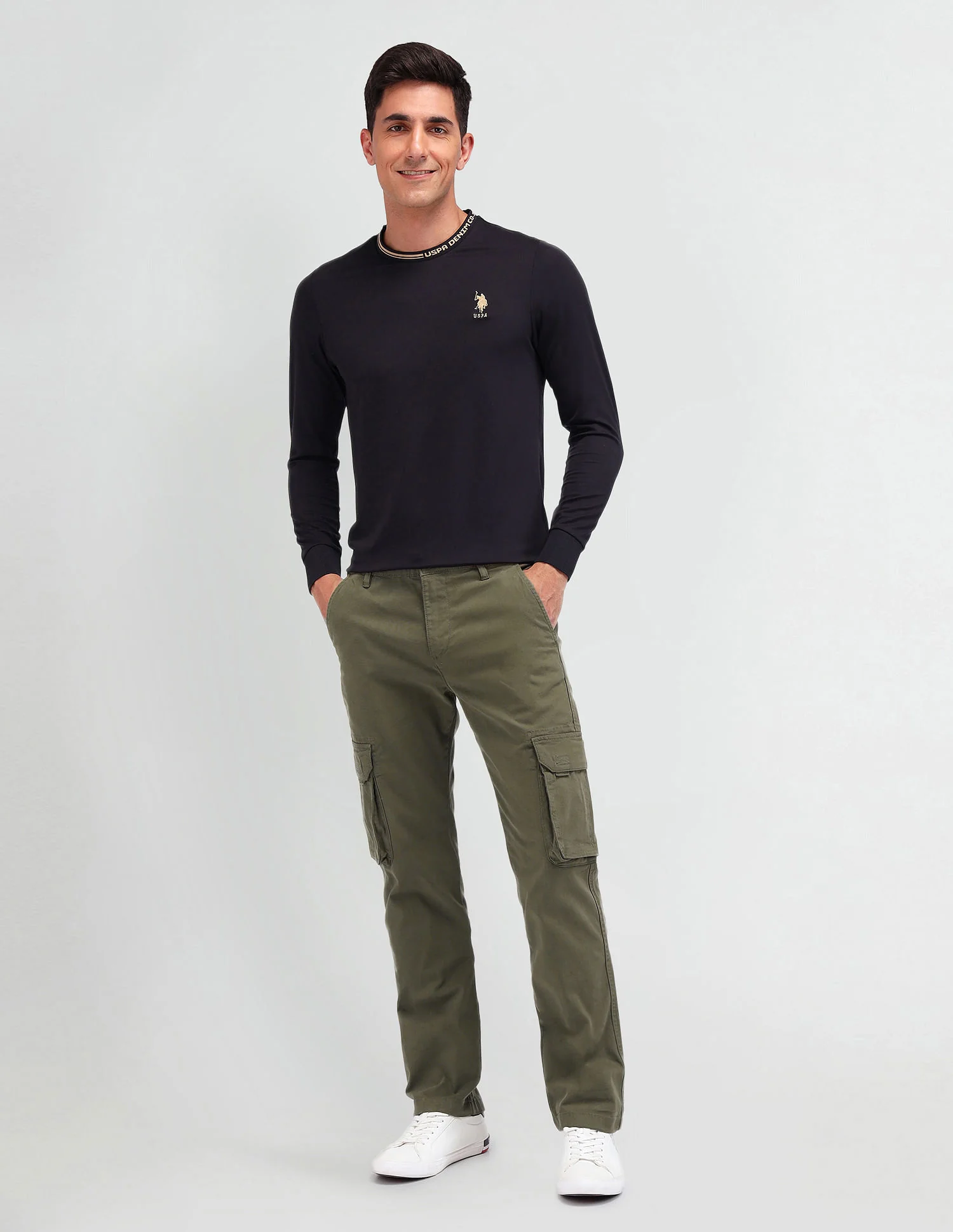 Straight Fit Cargo Trousers - Image 3