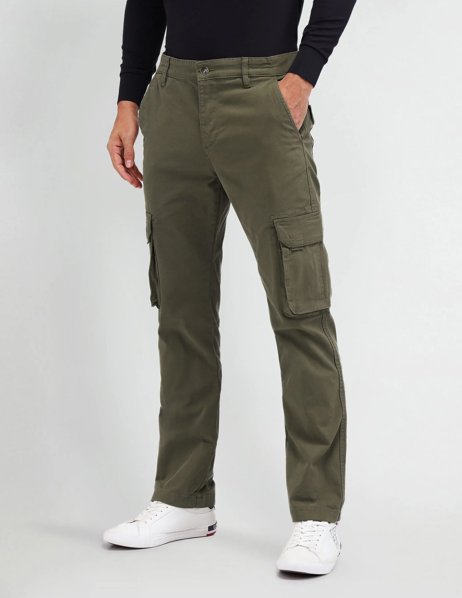 Straight Fit Cargo Trousers - Image 4