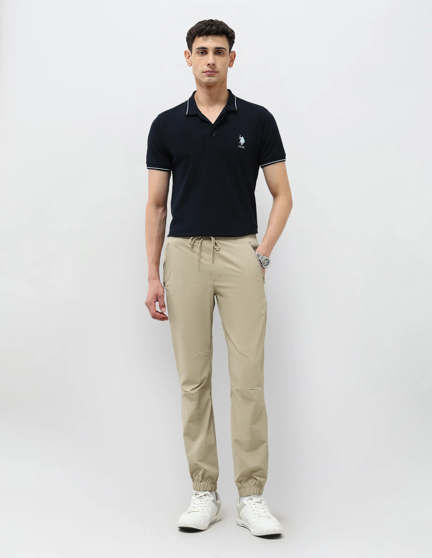 Straight Fit Mid Rise Joggers - Image 3