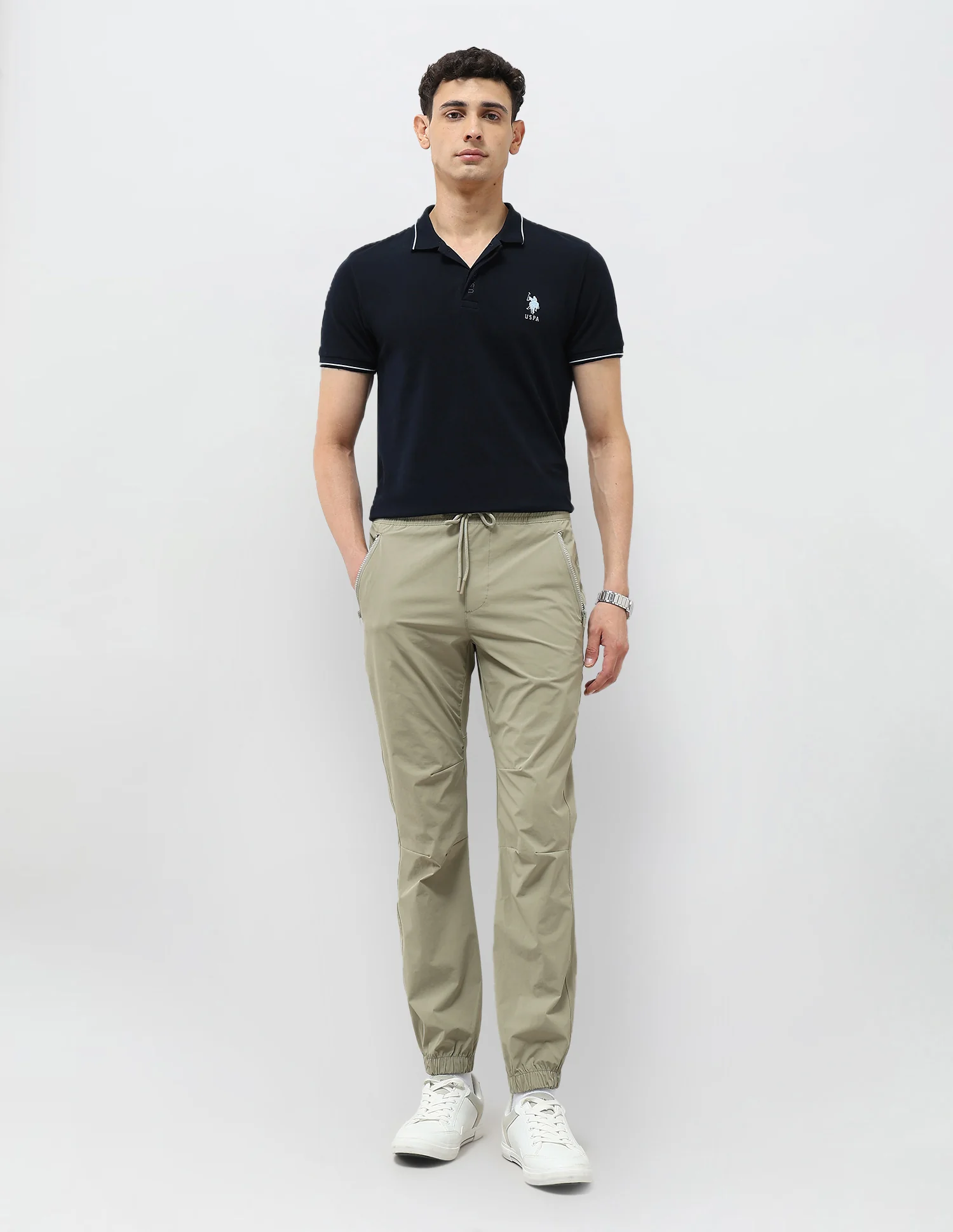Straight Fit Mid Rise Joggers - Image 3