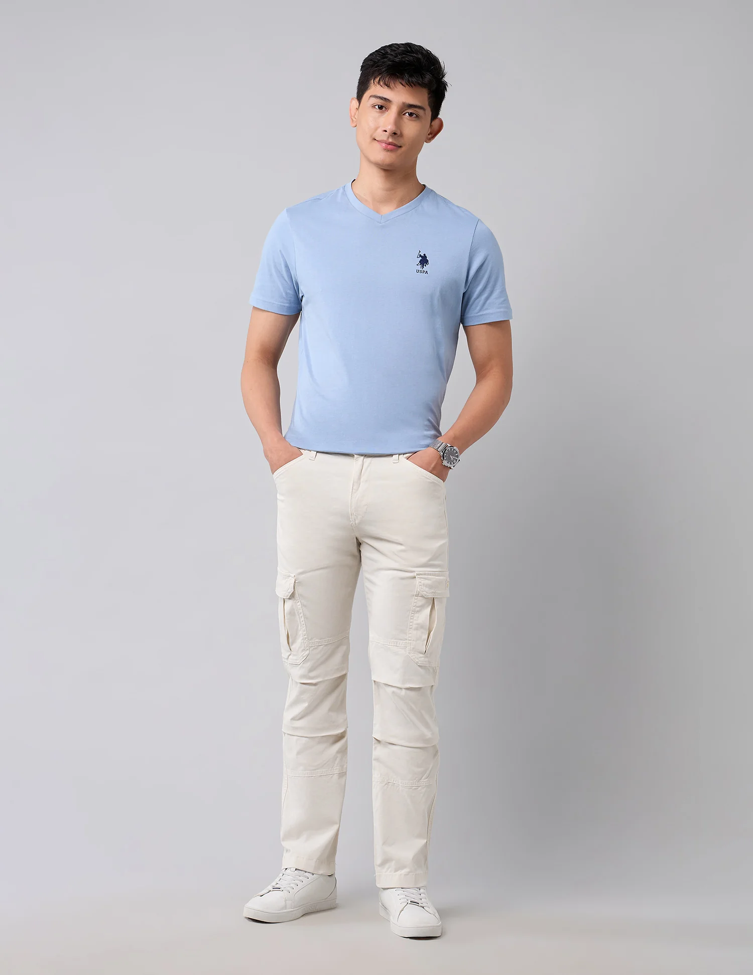 Straight Fit Pure Cotton Cargos - Image 2