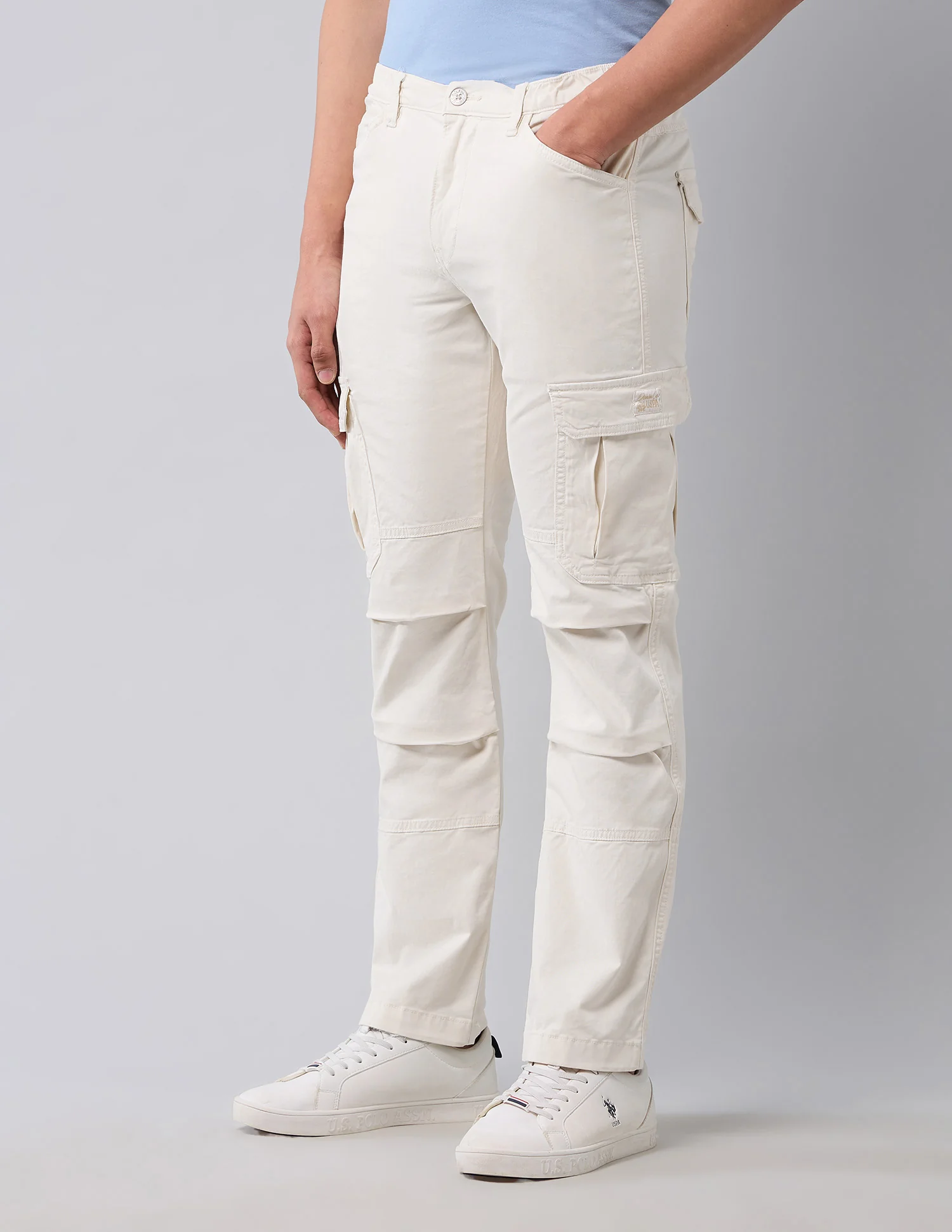 Straight Fit Pure Cotton Cargos - Image 3