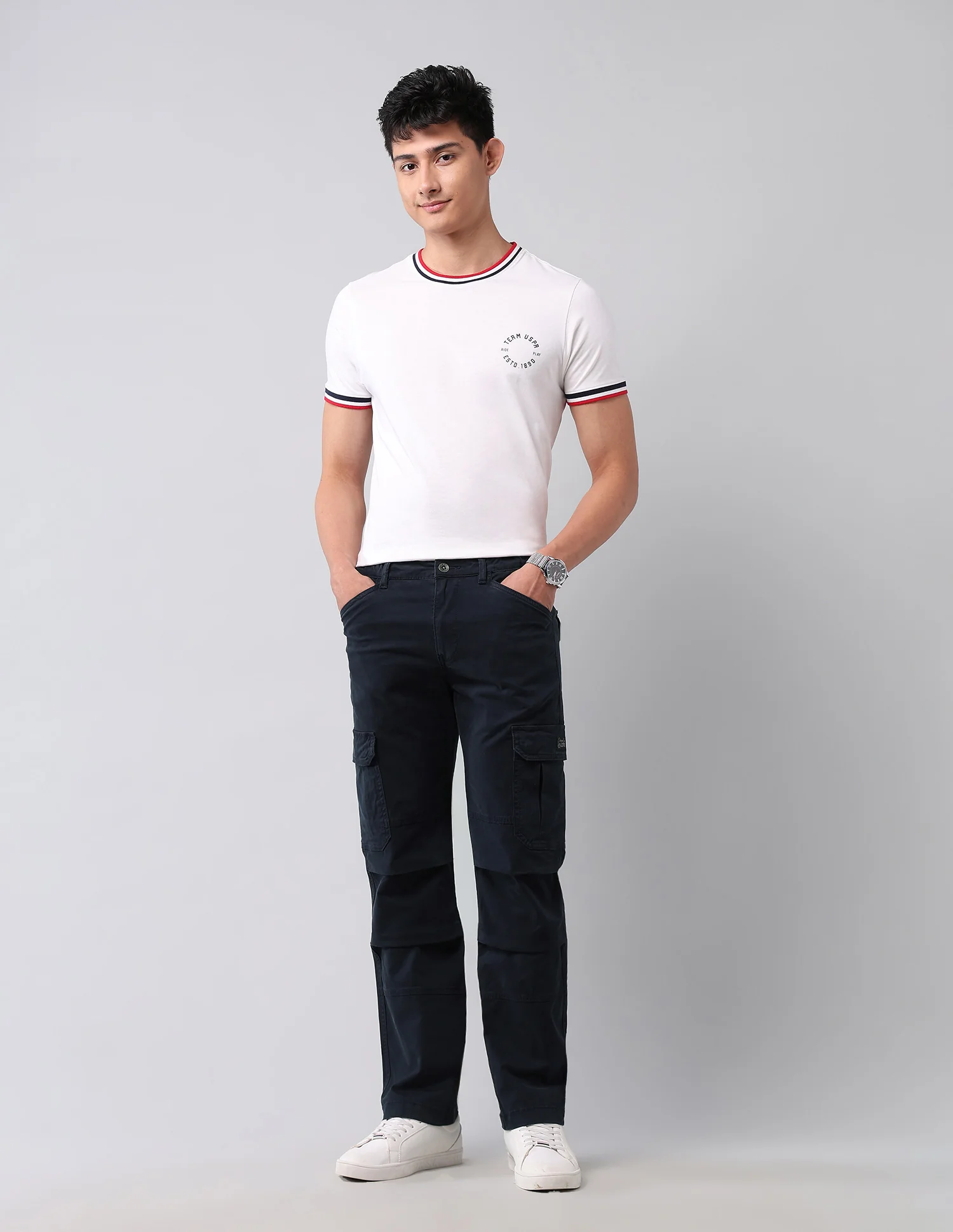 Straight Fit Pure Cotton Cargos - Image 3