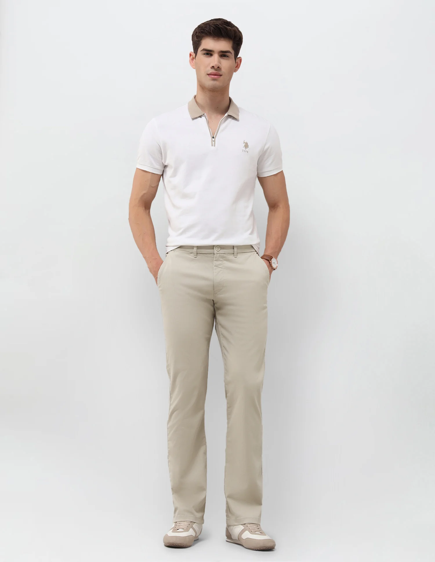 Straight Fit Satin Trousers - Image 3