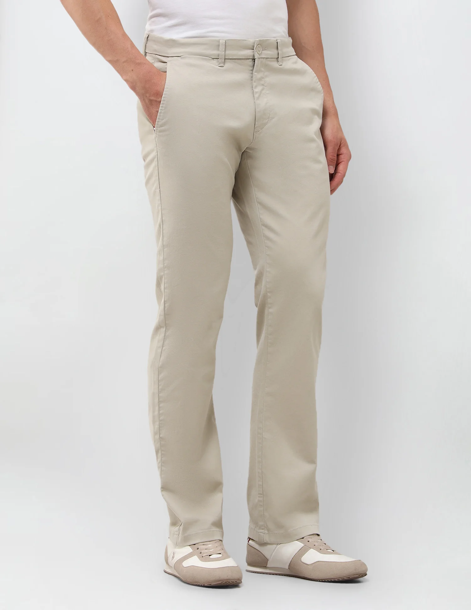 Straight Fit Satin Trousers - Image 4