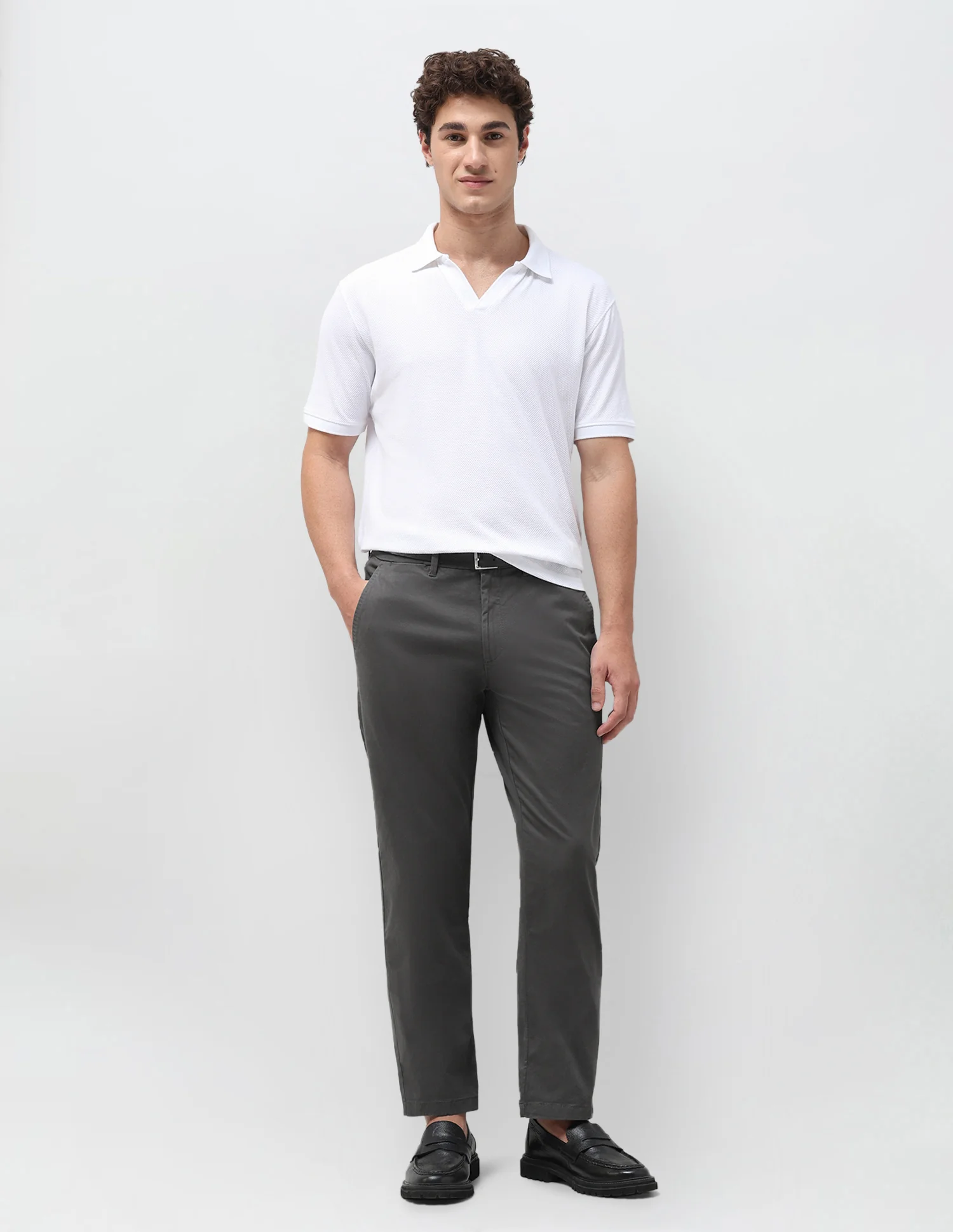 Straight Fit Satin Trousers - Image 3