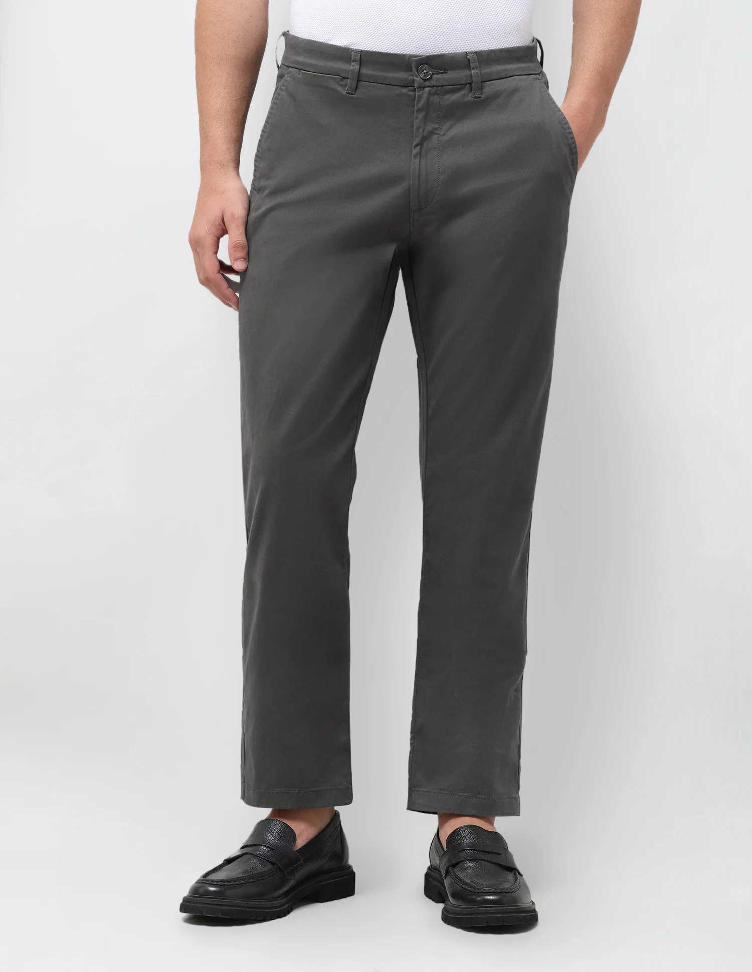Straight Fit Satin Trousers - Image 6