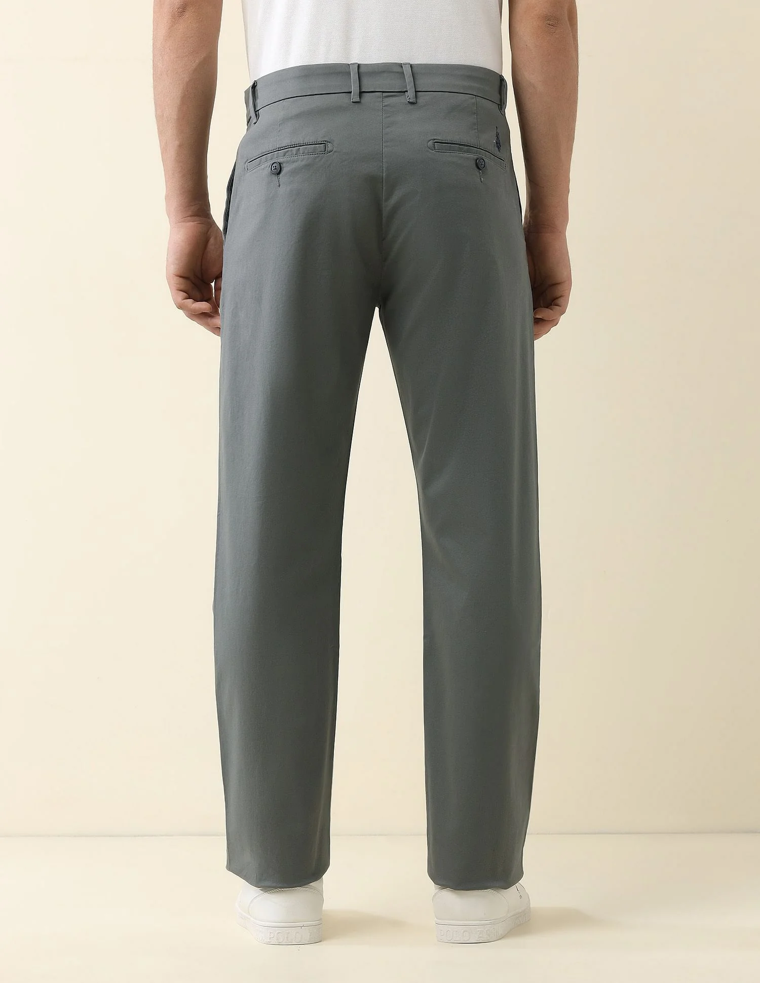Straight Fit Solid Chinos - Image 5