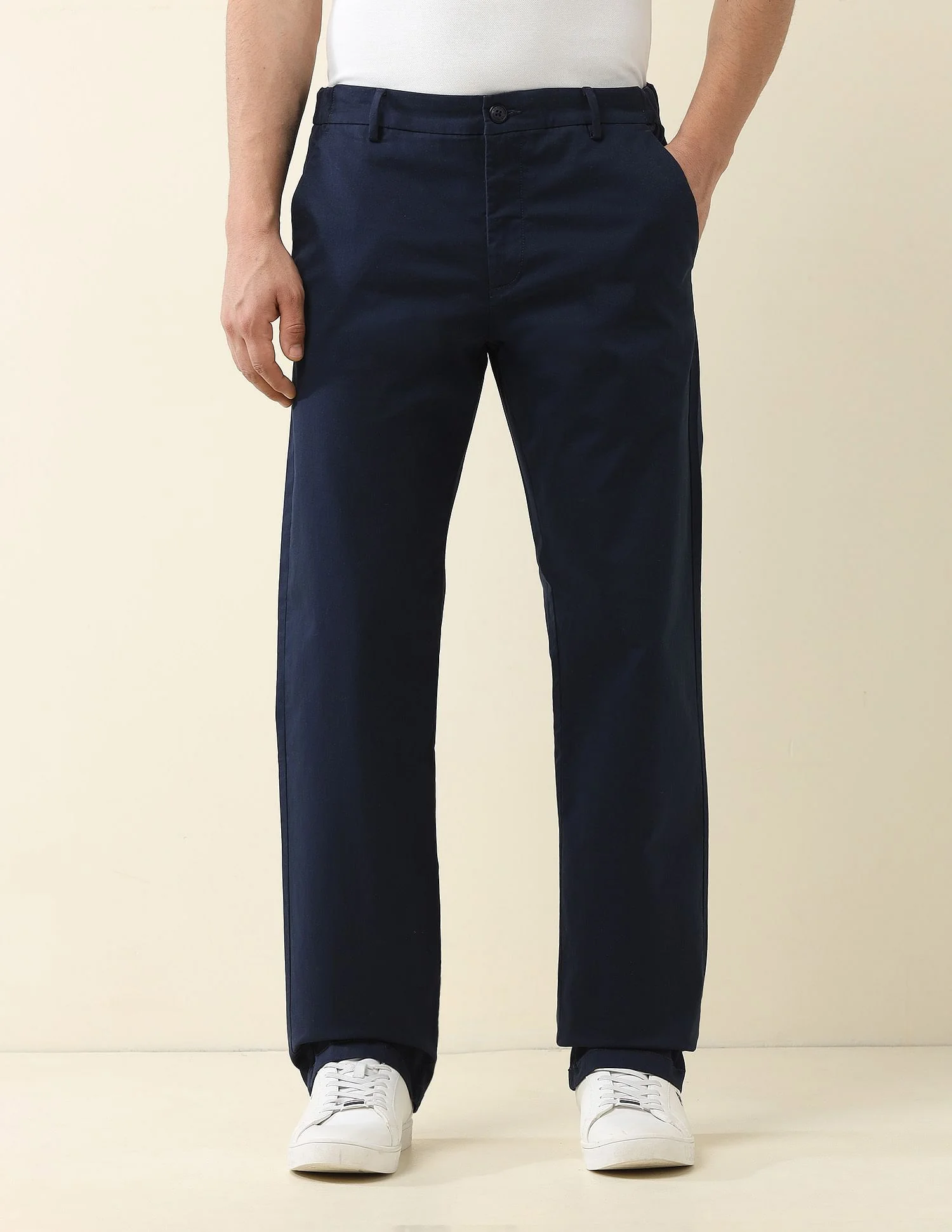 Straight Fit Solid Chinos - Image 6